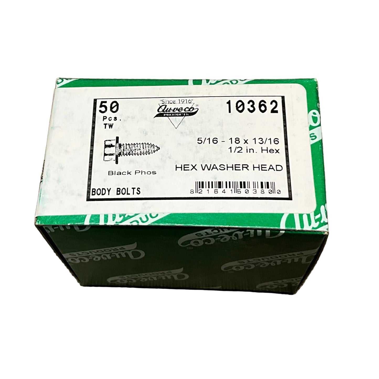 50 Hex Washer Head Body Bolts Auveco 10362 GM Autos and General Purpose