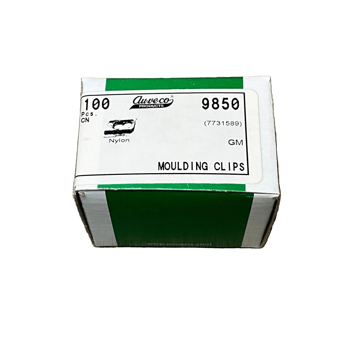 50 Pcs 9850 Nylon Quarter Panel/Landau Top Molding Clip, White, for GM 7731589
