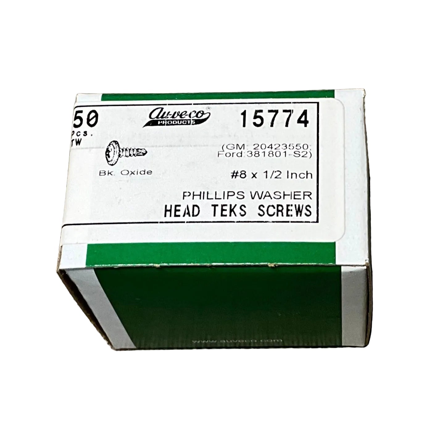 50 Philips Washer Head Teks Screws Auveco 15774 GM: 20423550 & Ford: 381801-S2