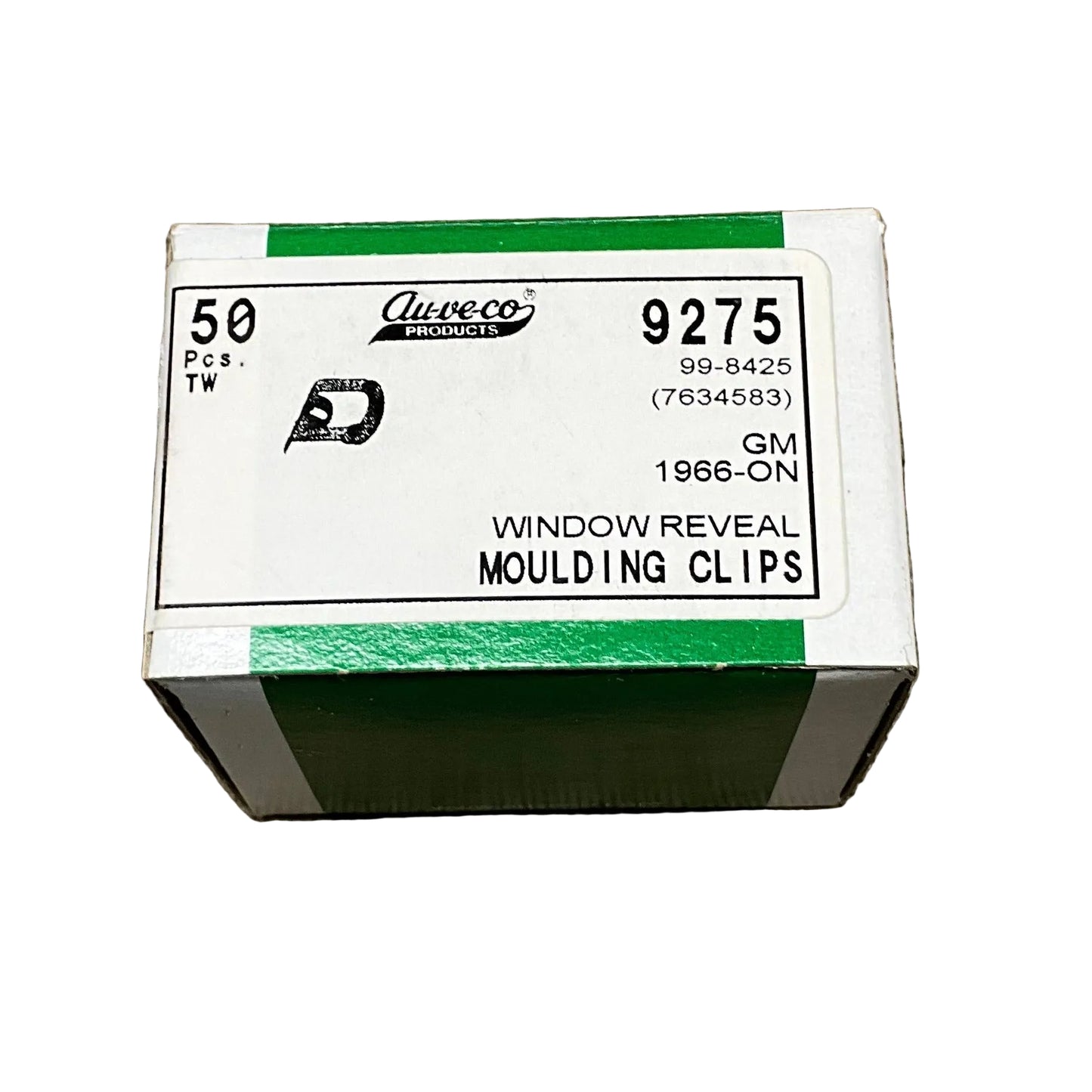 50 Rear Window Reveal Moulding Clips Auveco 9275 OEM GM :7634583 :8734067