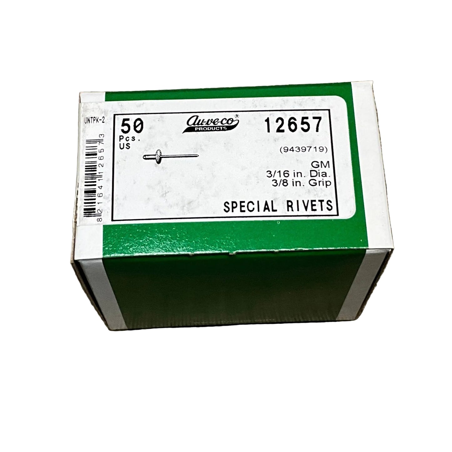 50 Special Rivets Auveco 12657 For GM: 9439719 From the Year 1981 - On, Auto
