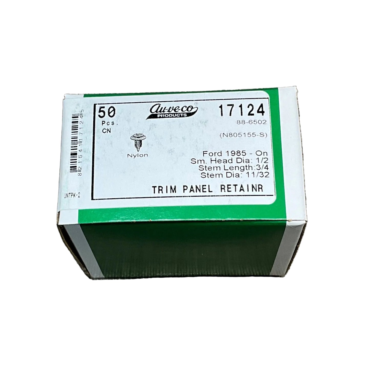 50 Trim Panel Retainers Auveco 17124 Ford : N805155-S From The Year 1985 - On