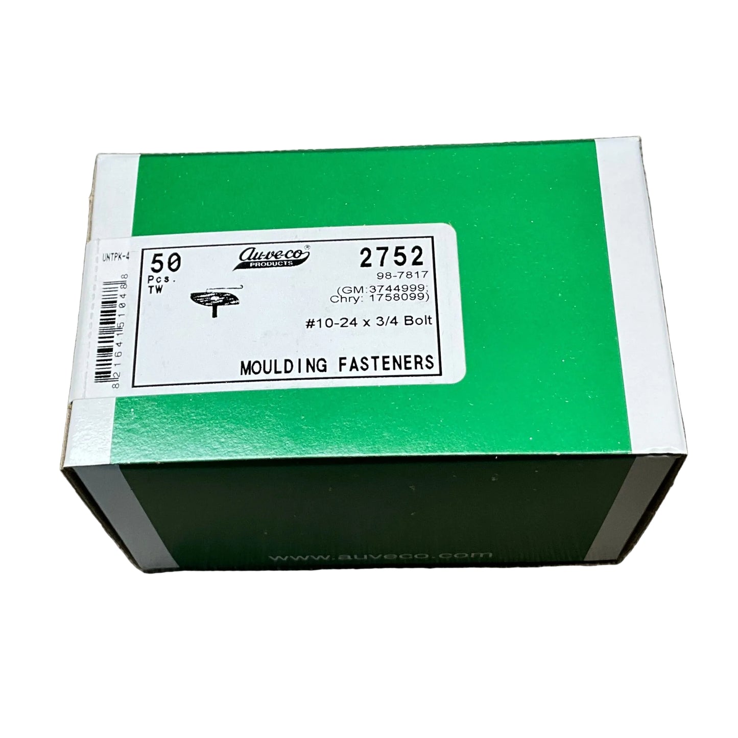50 Universal Moulding Clips "with Nuts" Auveco 2752 GM: 3744999 Chry: 1758099