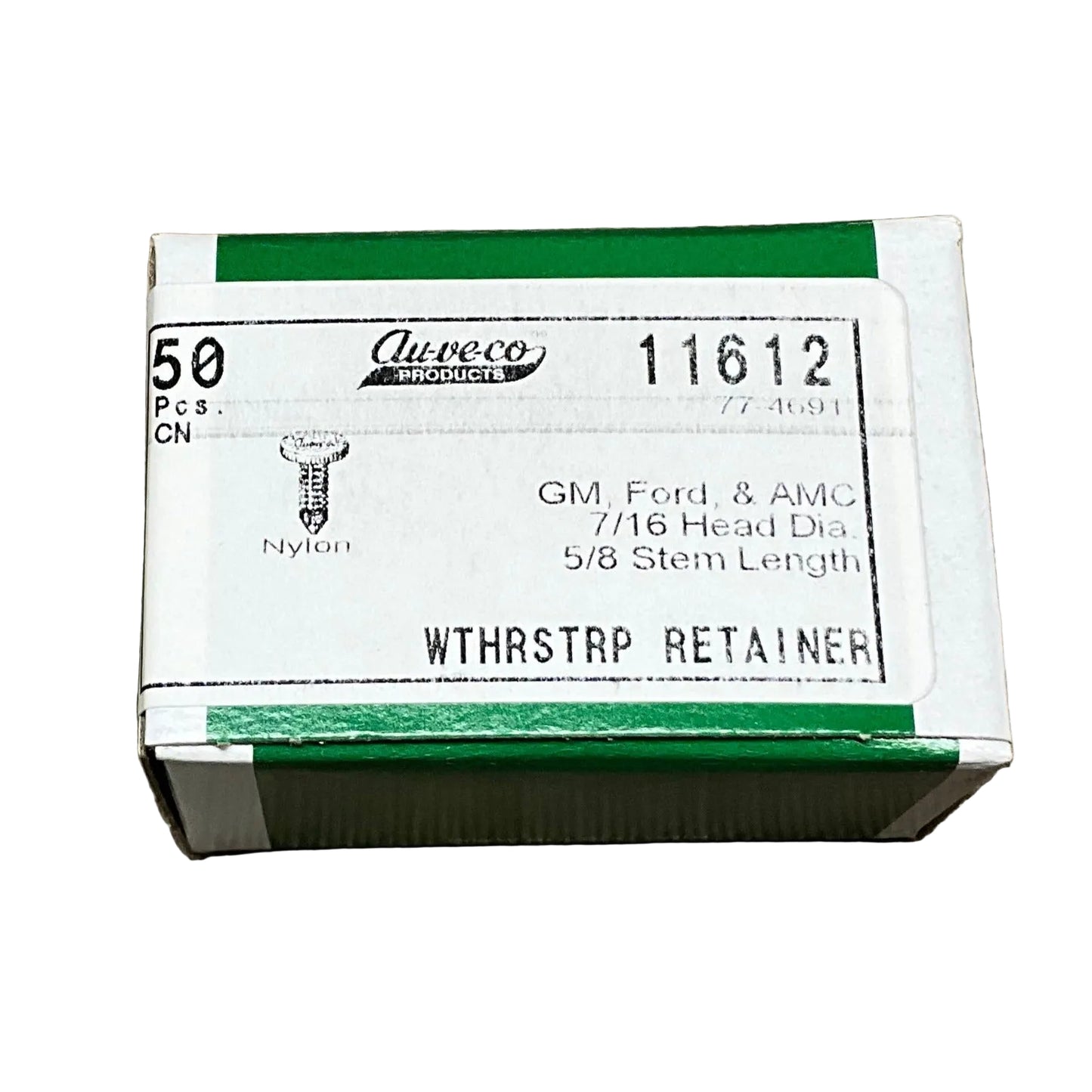 50 Weather Strip Fasteners Auveco 11612 GM:20413107 Ford:388246S AMC:4006516