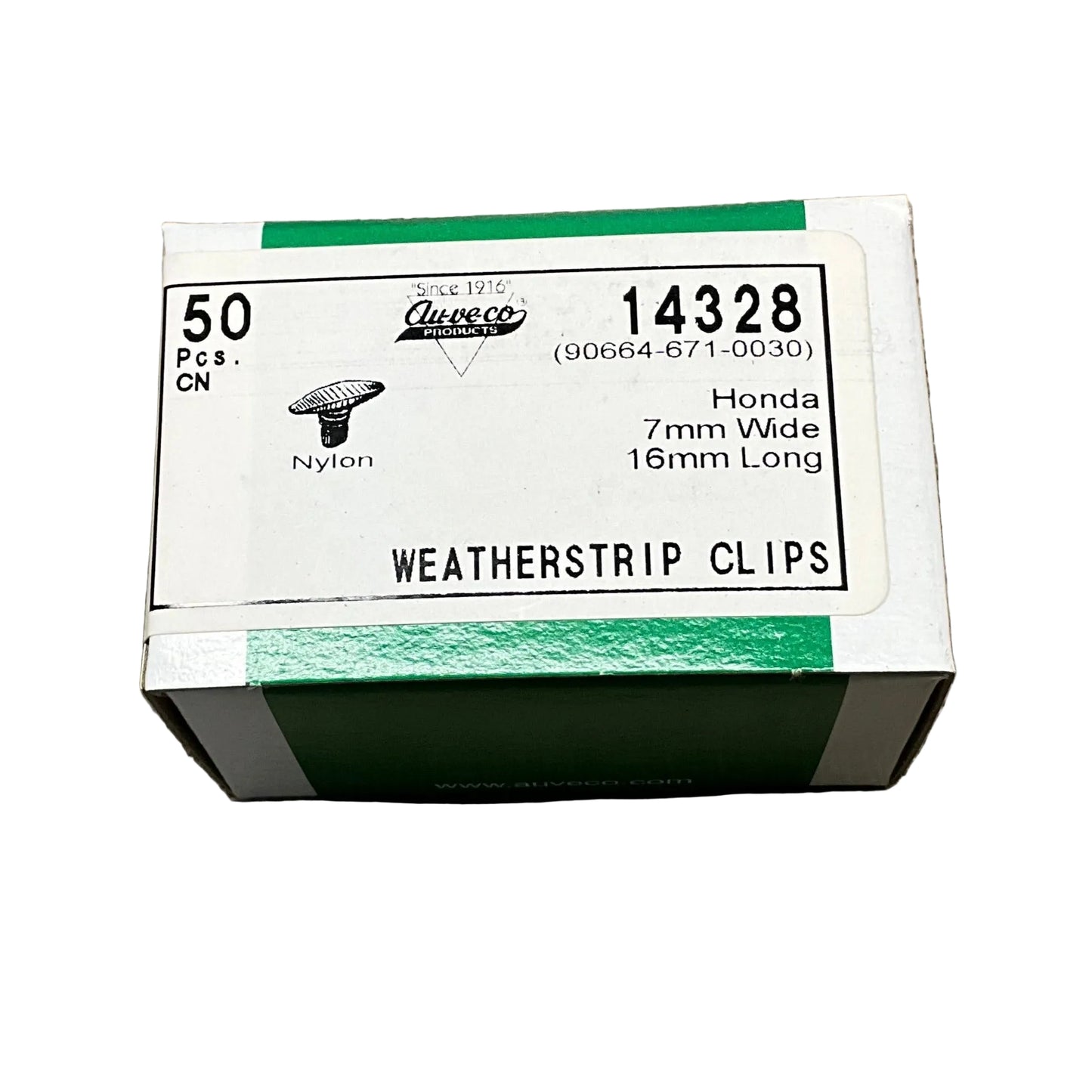 50 Weatherstrip Retainers Auveco 14328 Honda OEM : 90664-671-0030 Universal