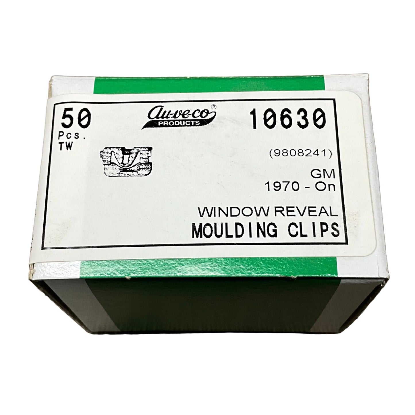 50 Window Reveal Moulding Clips Auveco 10630 OEM GM:9808241 ~ 1970 - on