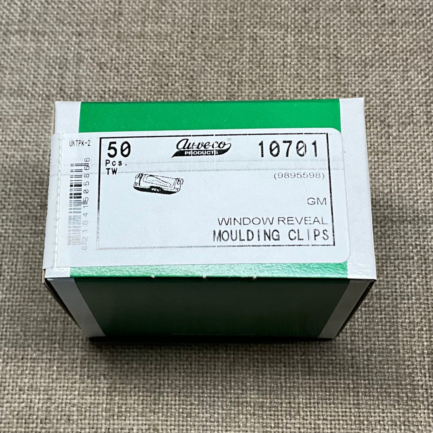 50 Windshield Reveal Moulding Clips Auveco 10701 OEM GM: 9895598 From 1971 on