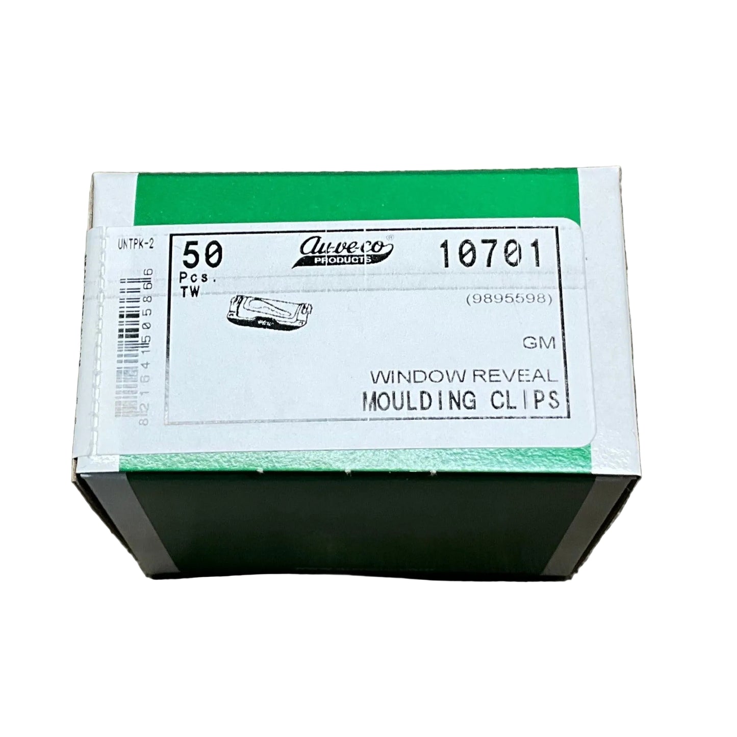 50 Windshield Reveal Moulding Clips Auveco 10701 OEM GM: 9895598 From 1971 on