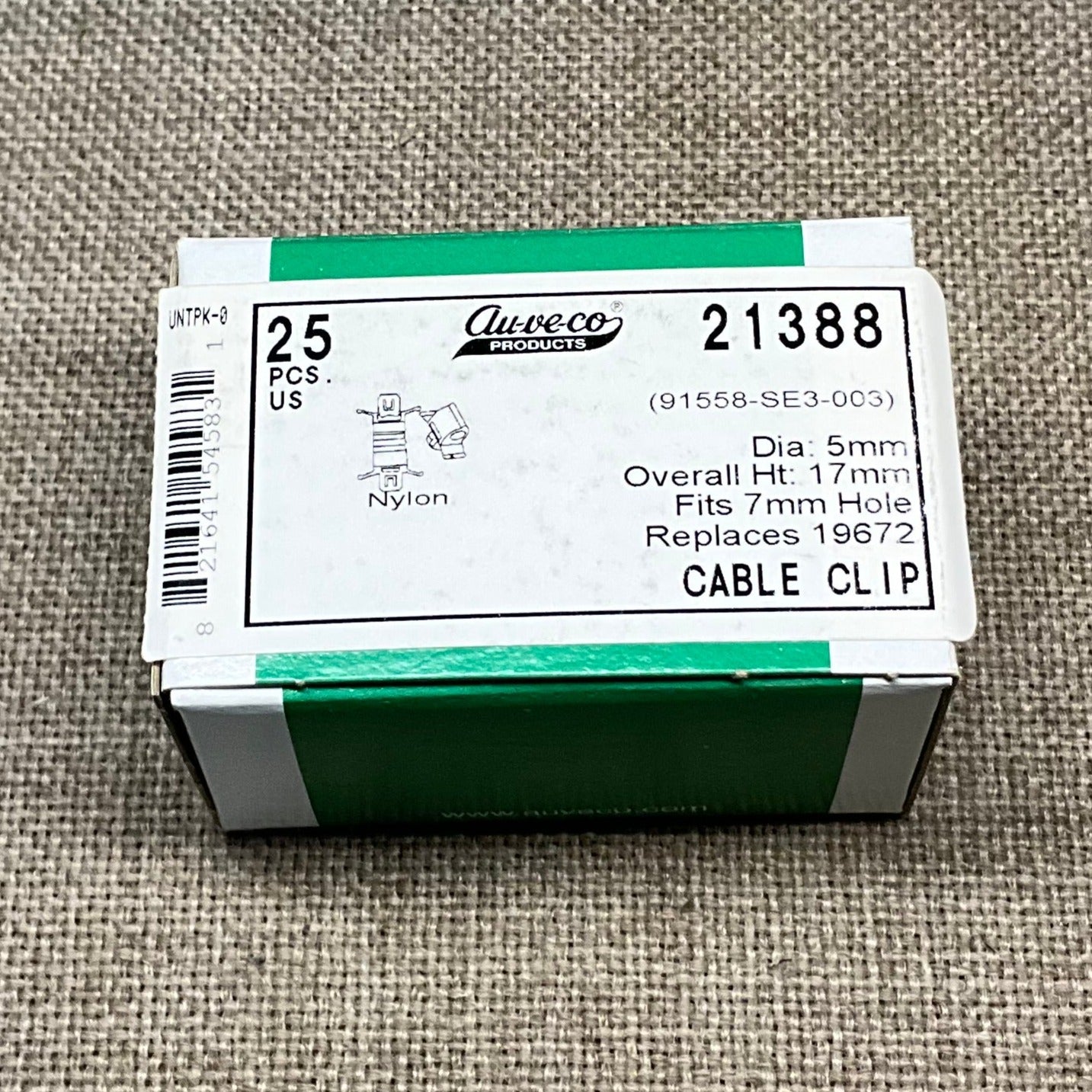 Auveco 21388 Acura And Honda Cable Clip. Qty 25
