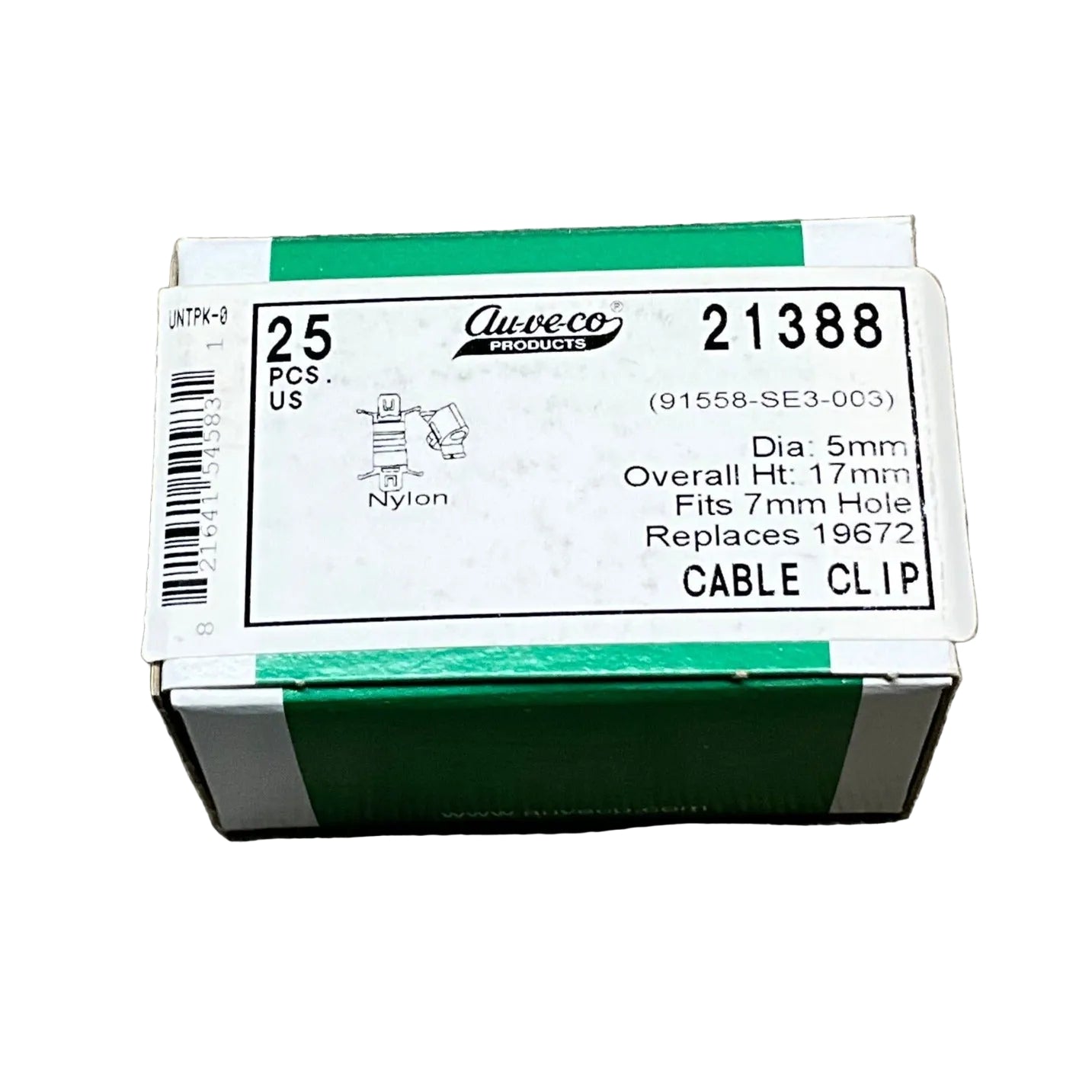 Auveco 21388 Acura And Honda Cable Clip. Qty 25