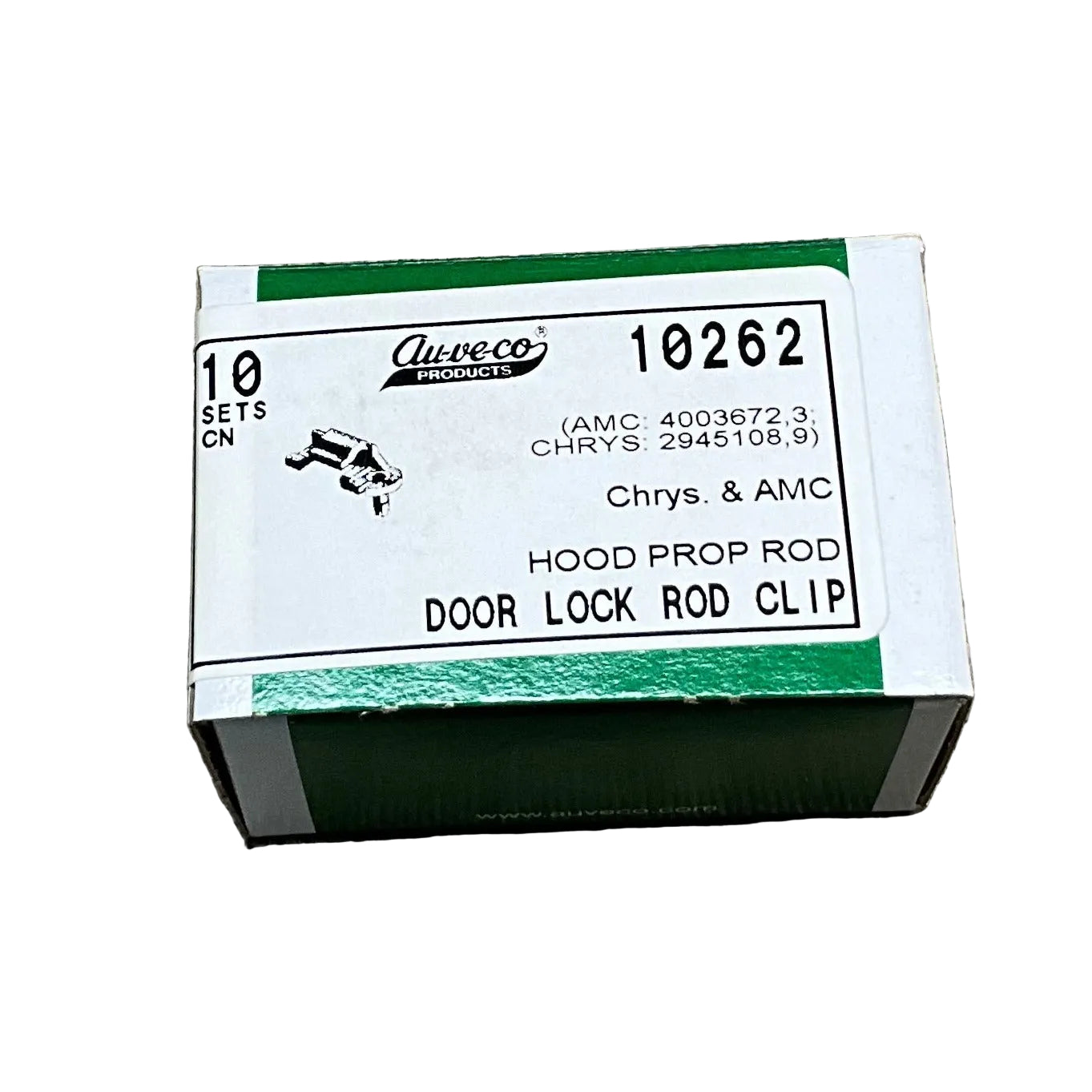 Auveco 10262 Door Lock Rod Clips, for AMC, GM, Chrysler, 10 Sets