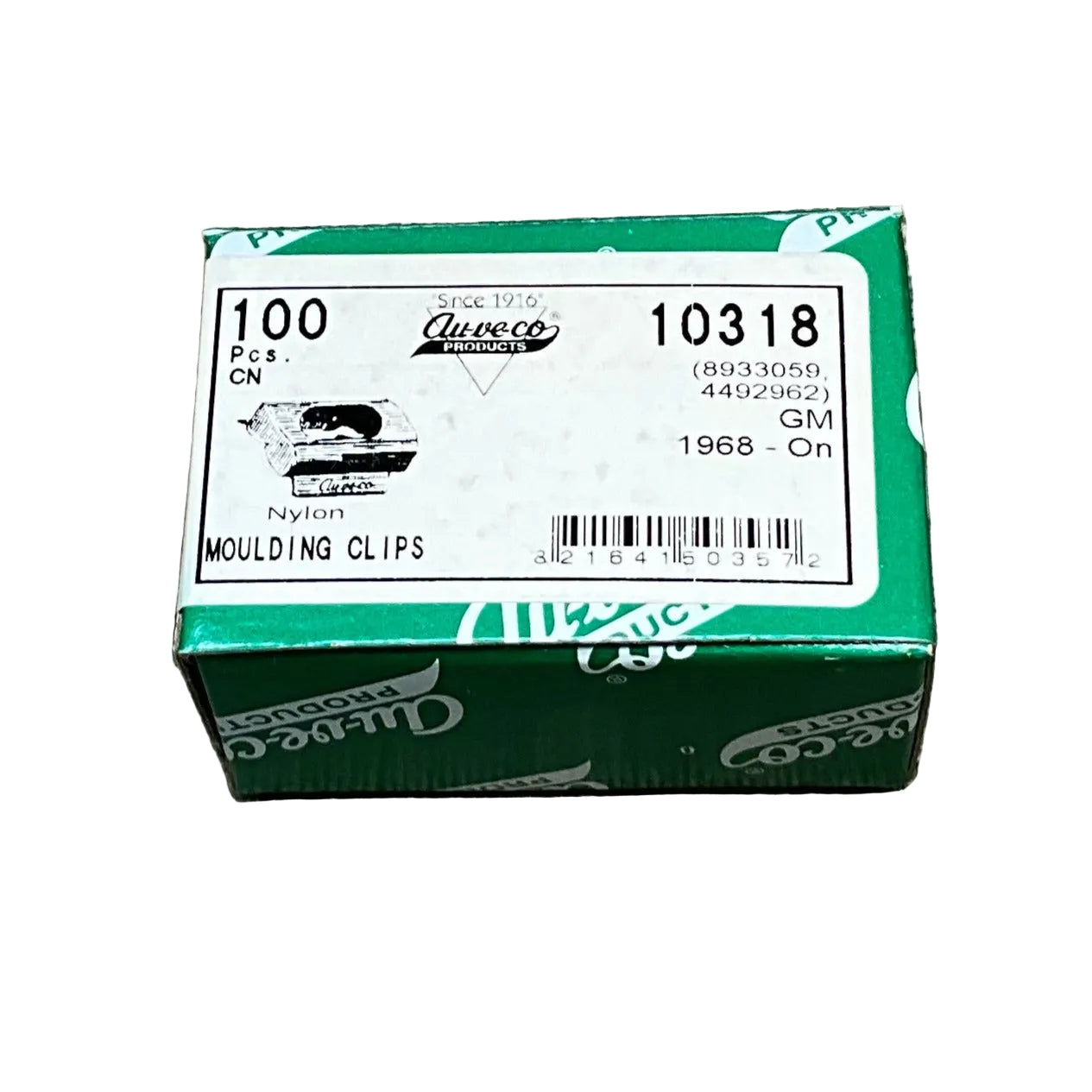 Auveco 10318 Body Side and Wheel Opening Moulding Clip for GM (Qty: 100)