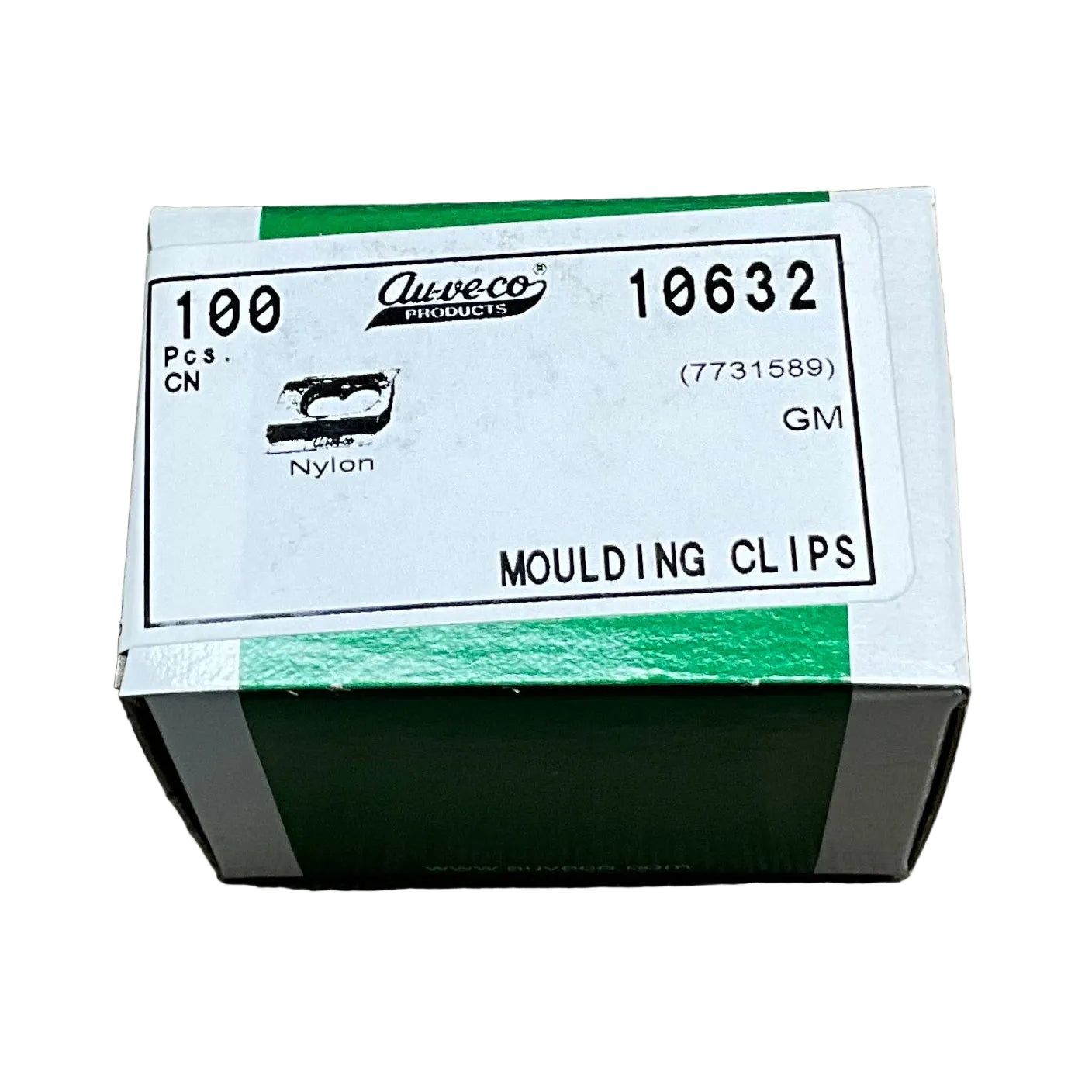 Auveco 10632 General Motors 7731589, Nylon Molding Clips, 100 Pcs, Made in USA