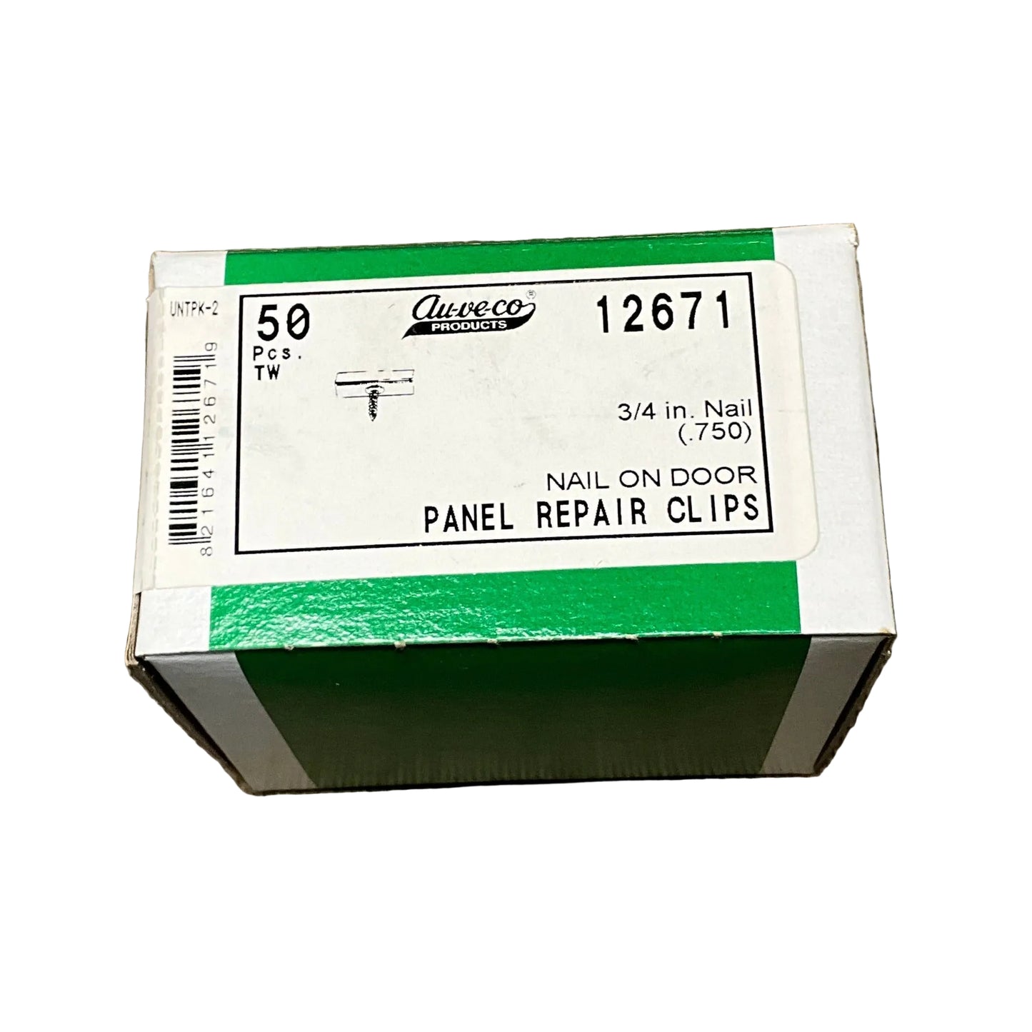 Auveco 12671 3/4" Nail (.750) Nail On Door, Panel Repair Clips, 50 Pcs