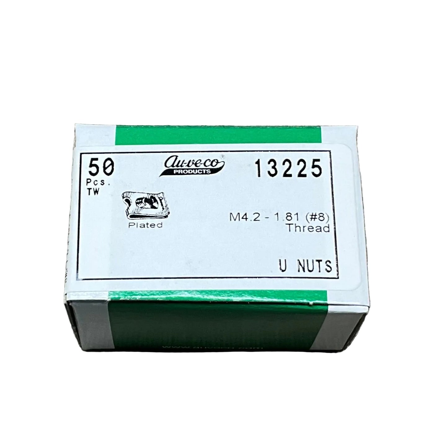 AUVECO 13225 U Nut M4.2 - 1.81 (#8 ) Screw Thread Size 50 Pcs.