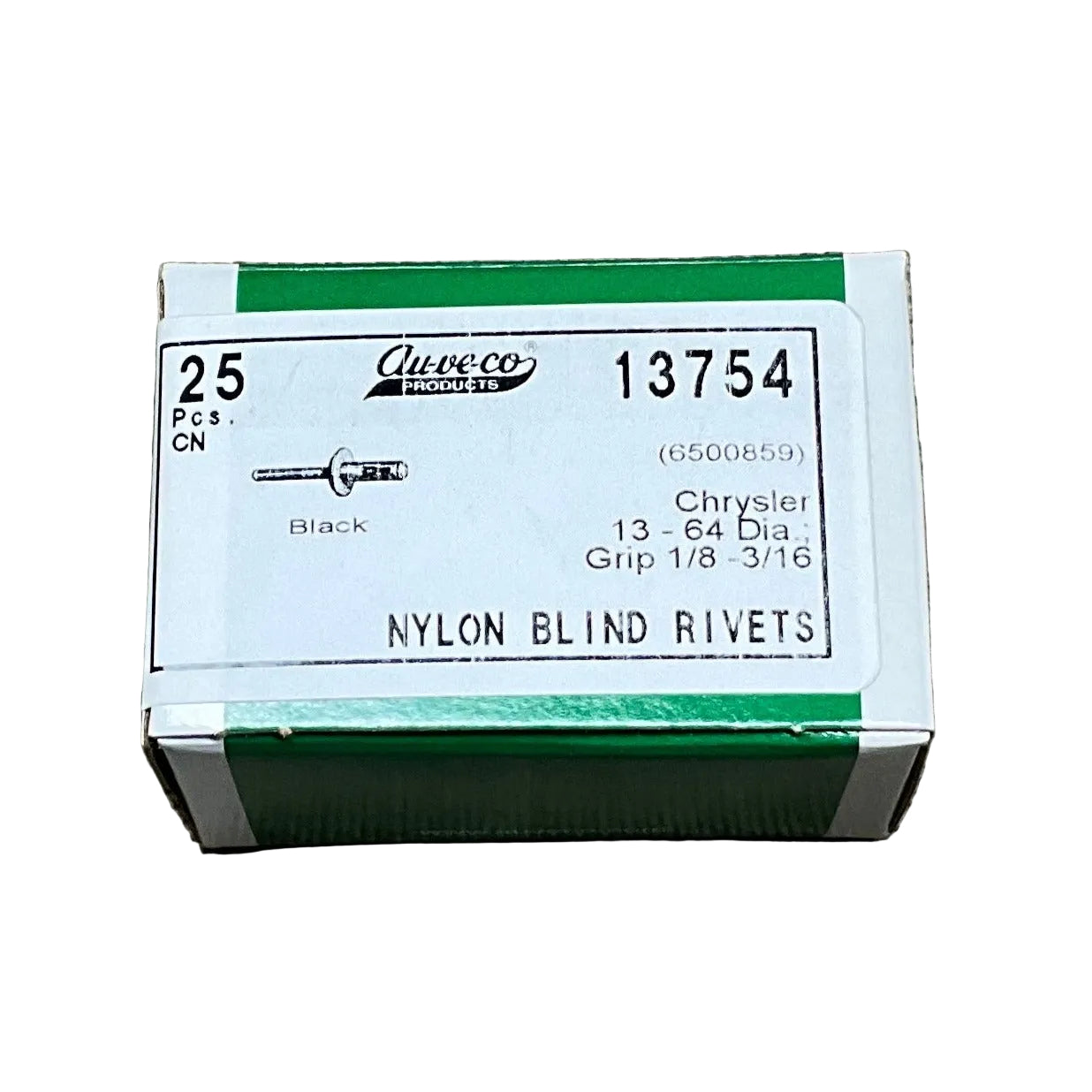 Auveco 13754 Nylon Blind Rivet 13/6 25 Pcs.
