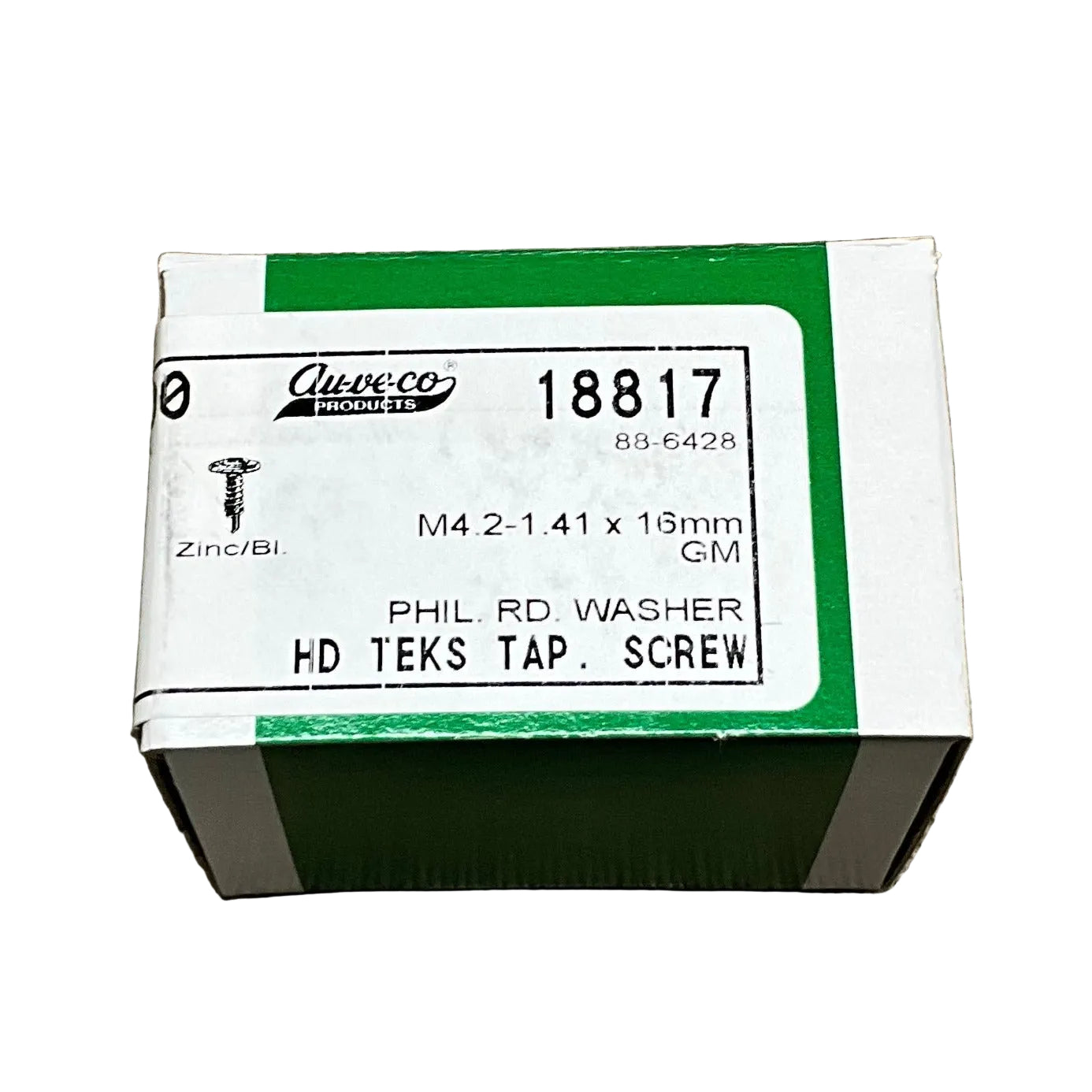 Auveco 18817 Phillips Round Washer Head Teks Tap Screw M4.2 x 16m Qty 100