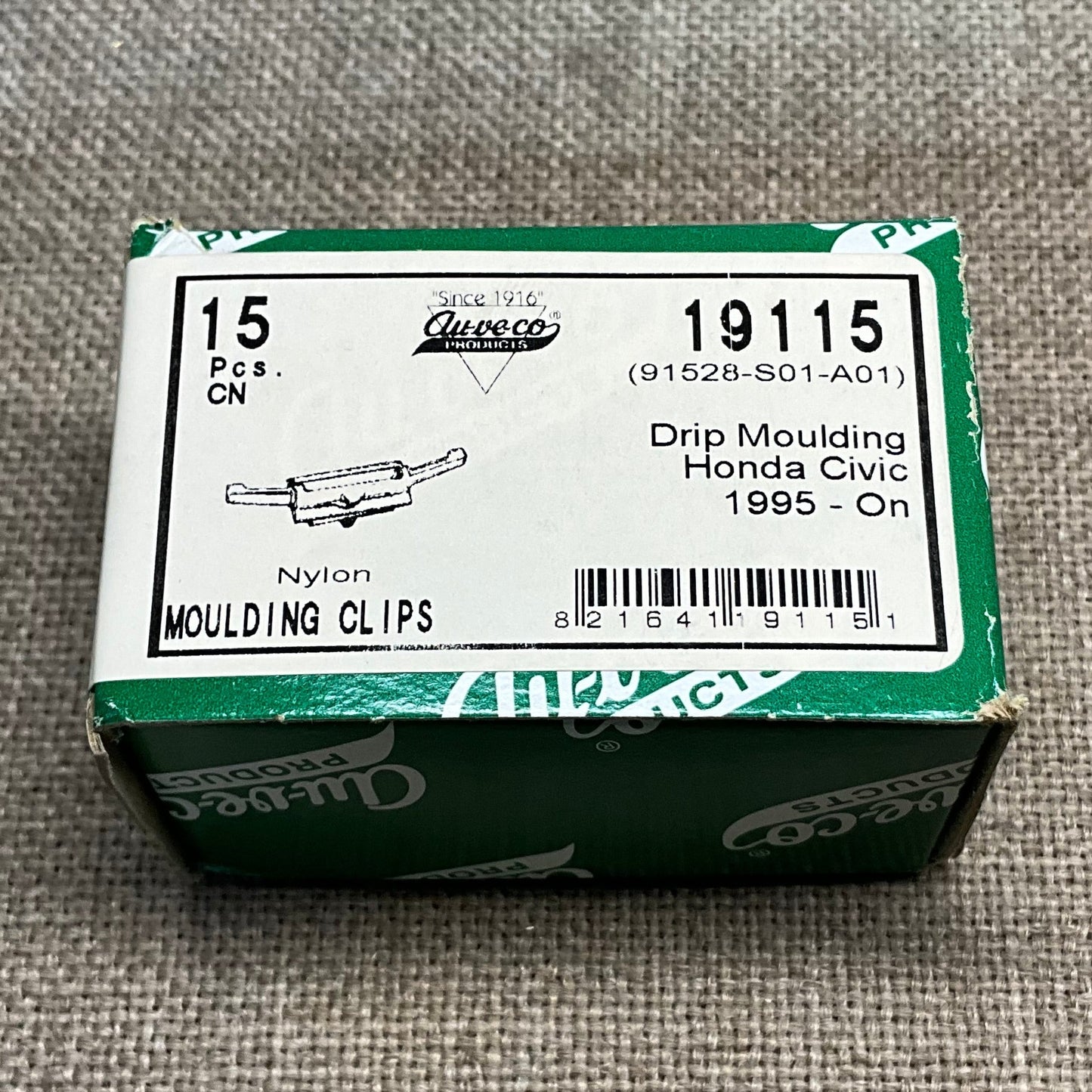 Auveco 19115 Honda Drip Molding Clip Qty 15