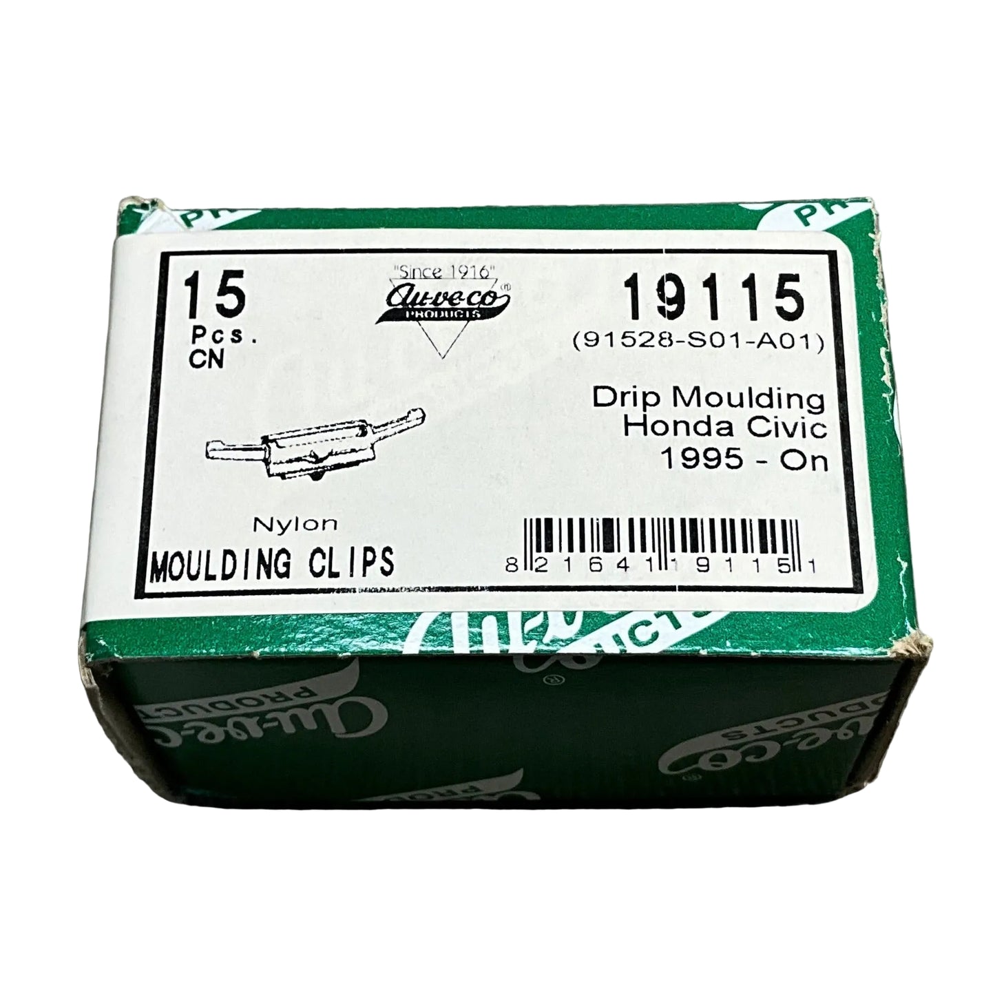 Auveco 19115 Honda Drip Molding Clip Qty 15