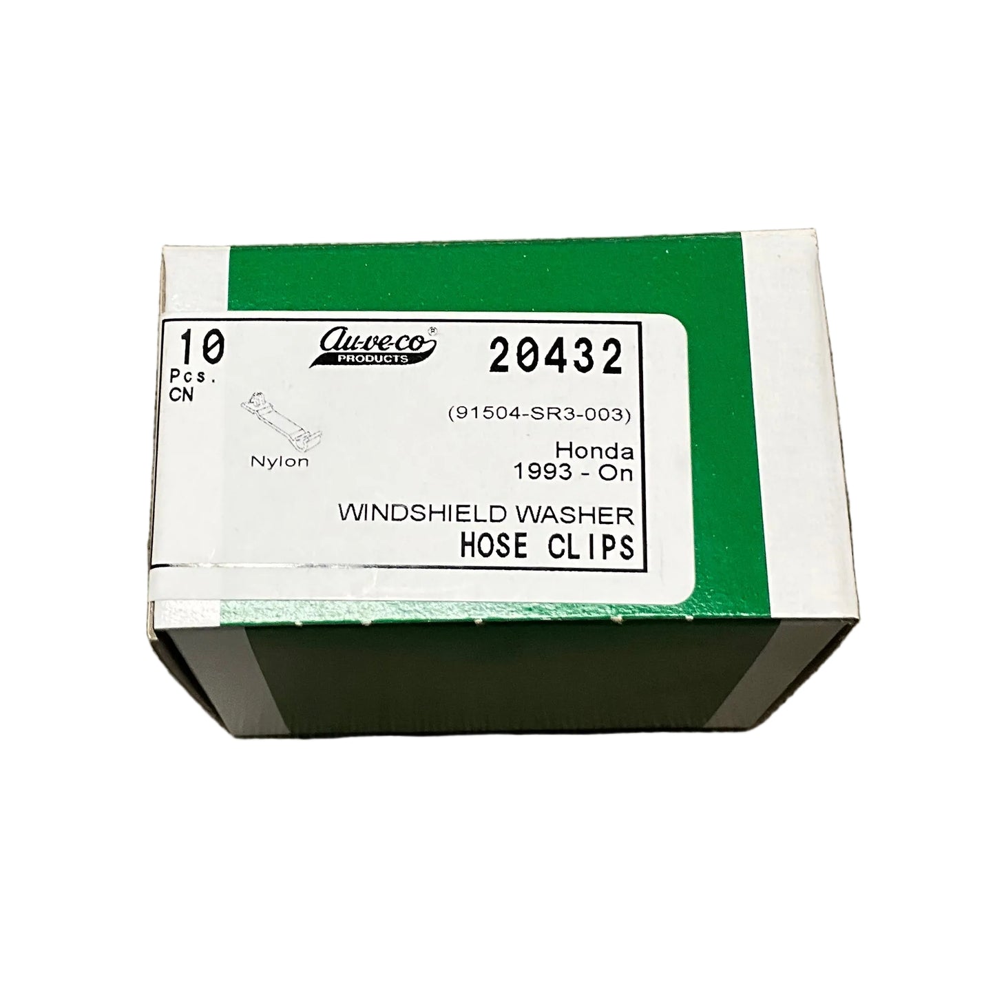 Auveco 20432 Honda Windshield Washer Hose Clips 10 Pcs.