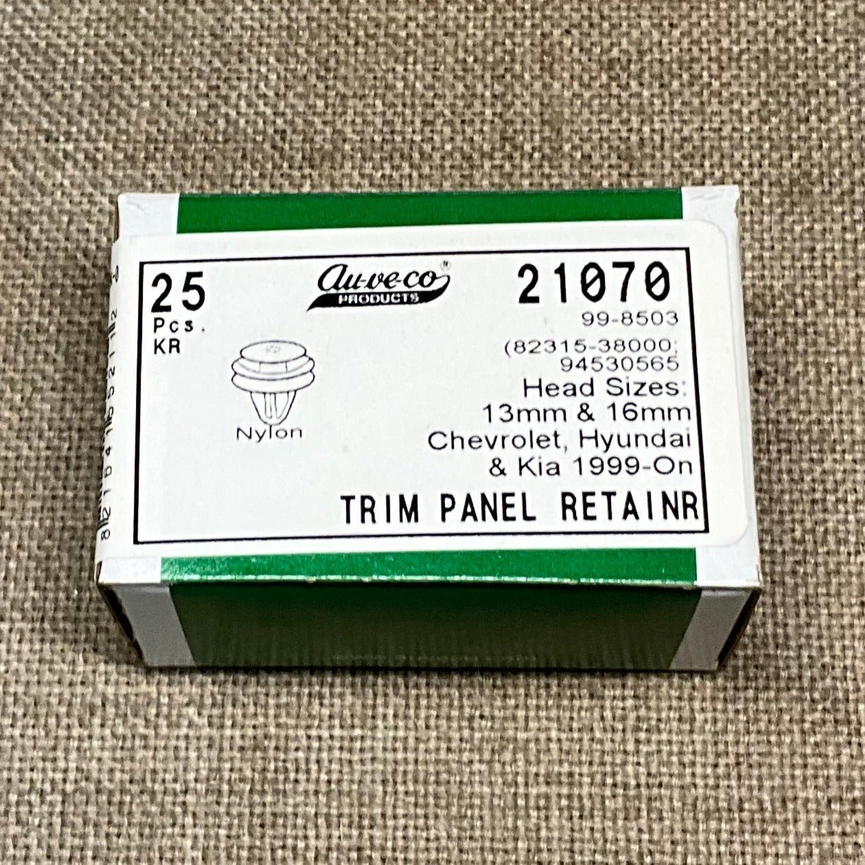 Auveco 21070 Trim Panel Retainer, Kiaa, Hiunday & GMM Qty: 25