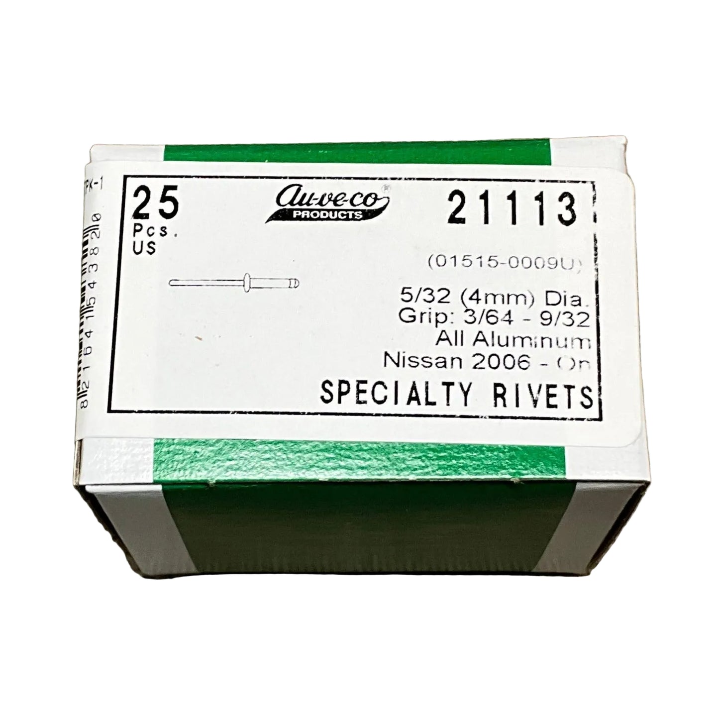 Auveco 21113, Niisson 2006-On, Aluminum Specialty Rivets, 5/32, Grip 3/64-9/32