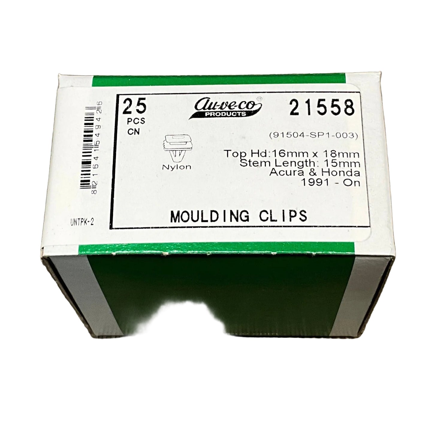 AUVECO 21558 HONDA MOULDING CLIP WITH SEALER 25 Pcs.