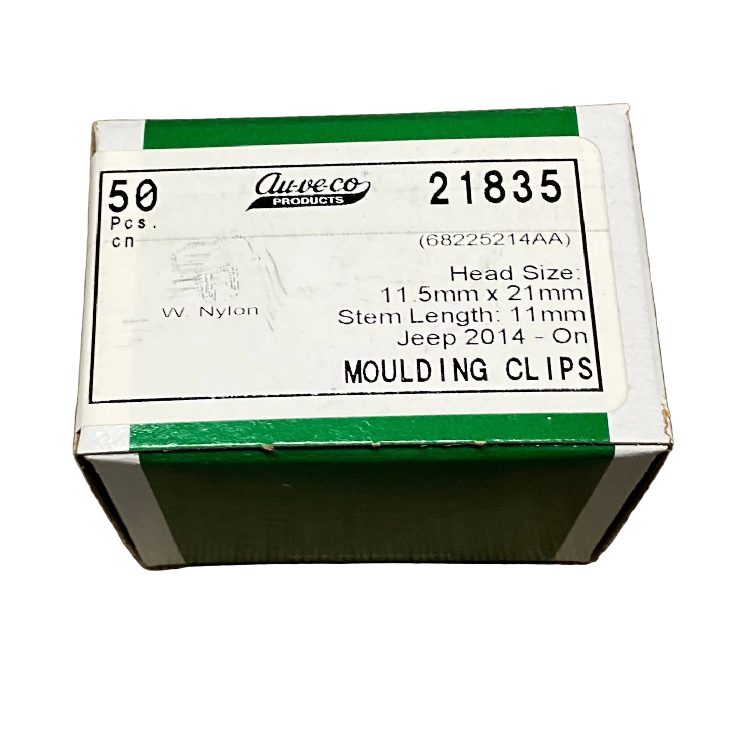 Auveco 21835-10 Moulding Clips Fits 68225214AA Jeep Cherokee - 10 Pcs.