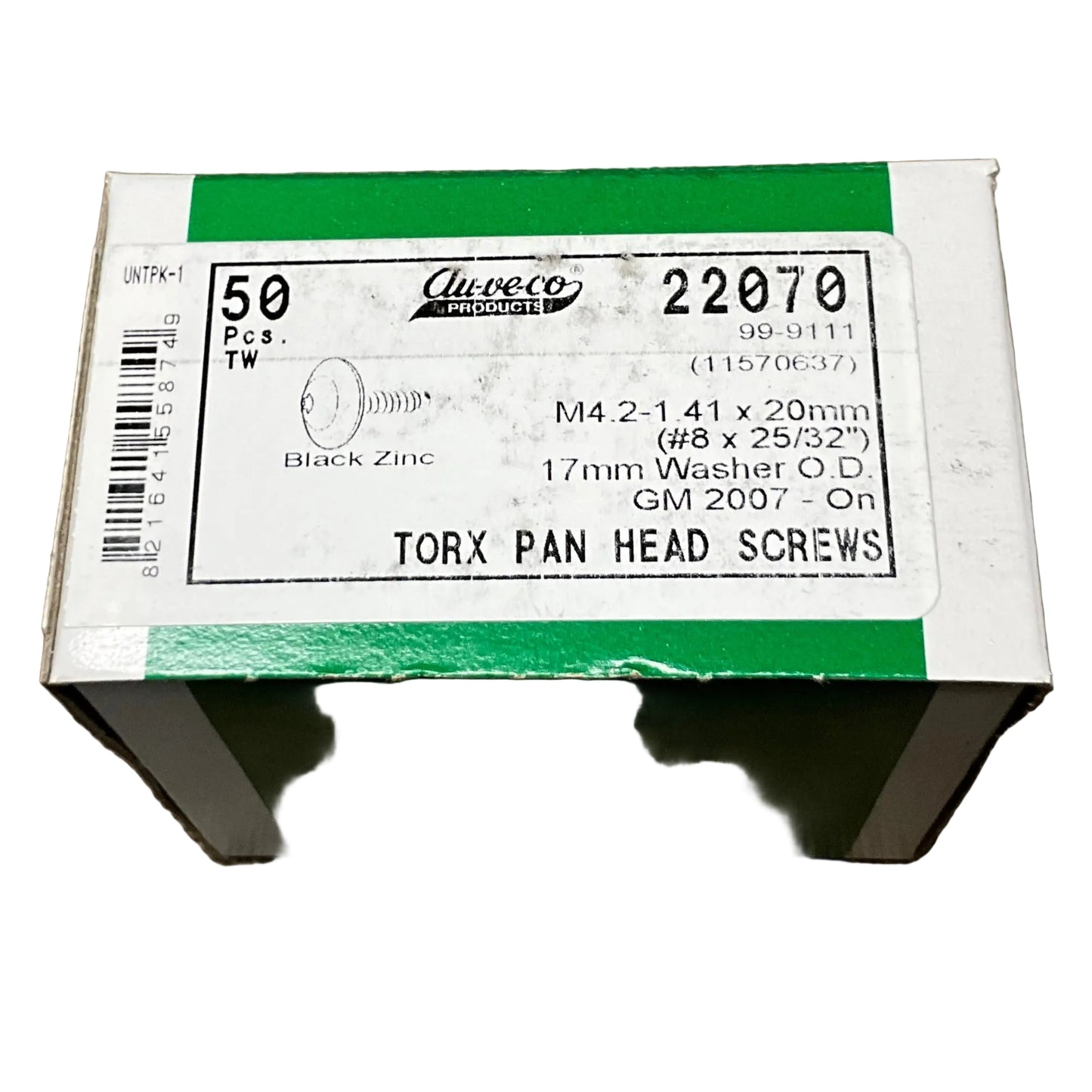 Auveco 22070 Torx Pan Head Screws for GMM 2007-On 11570637 50pcs