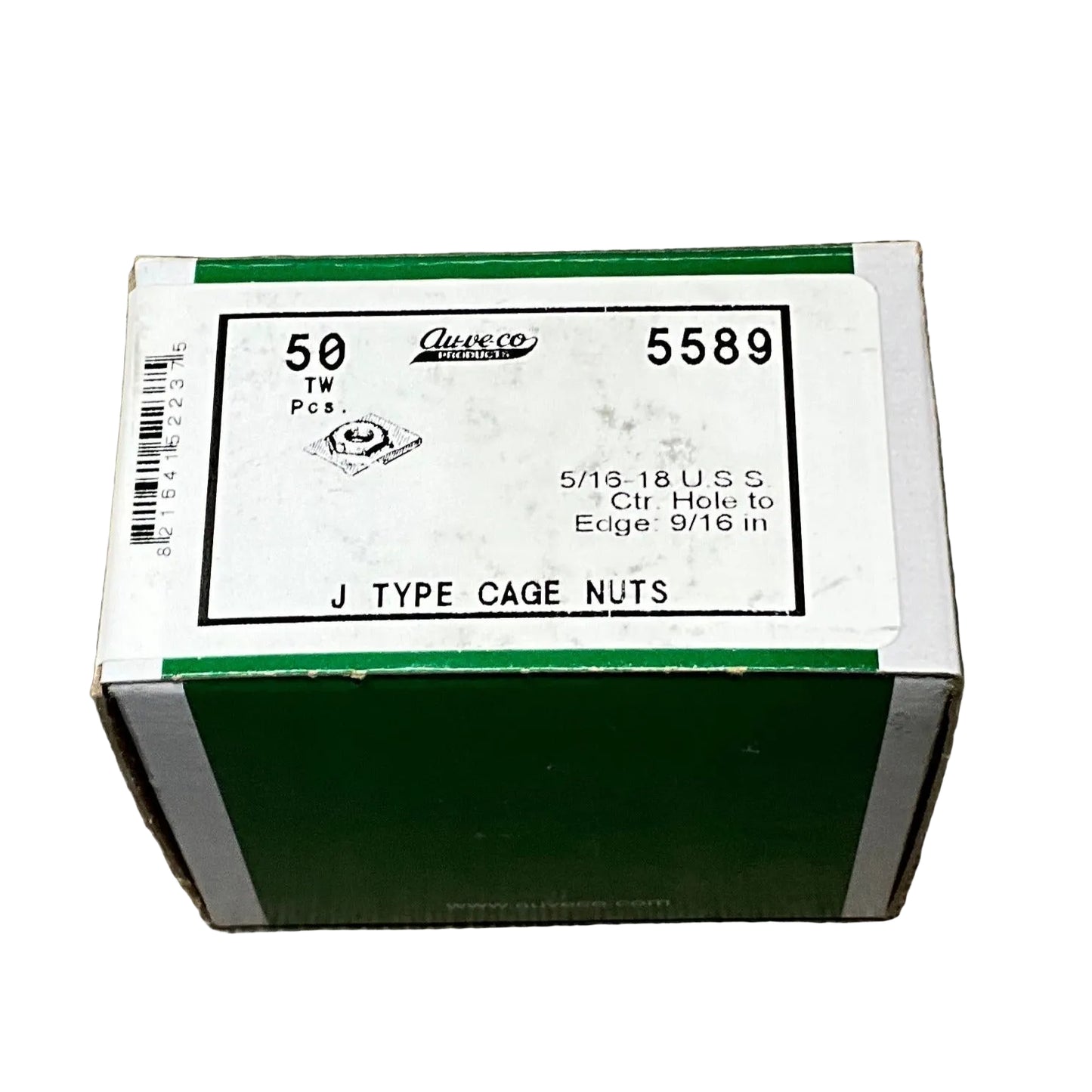 AUVECO 5589 J Type Cage Nut 5/16-18scrw Sz