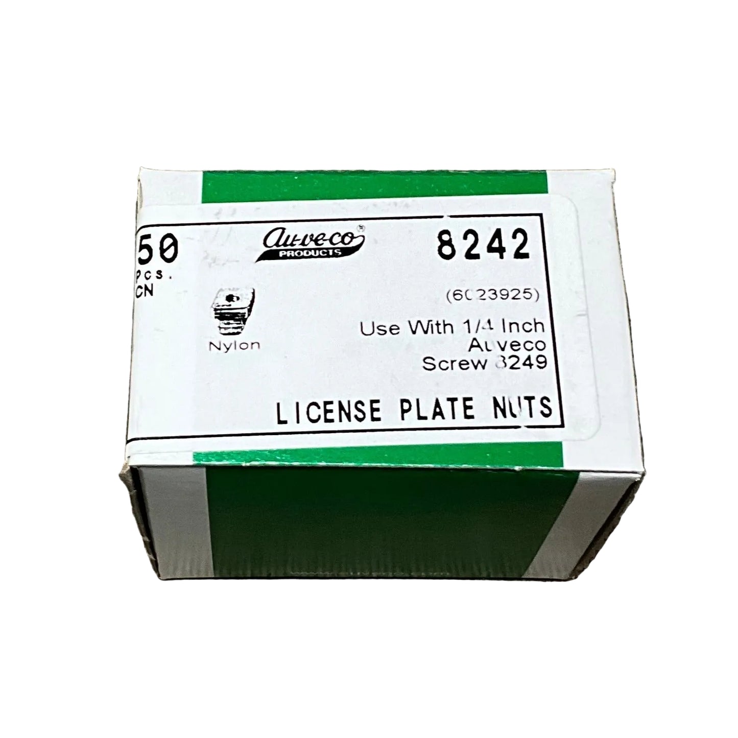 Auveco 8242 License Plate Nut (Nylon) • Package Quantity - 50