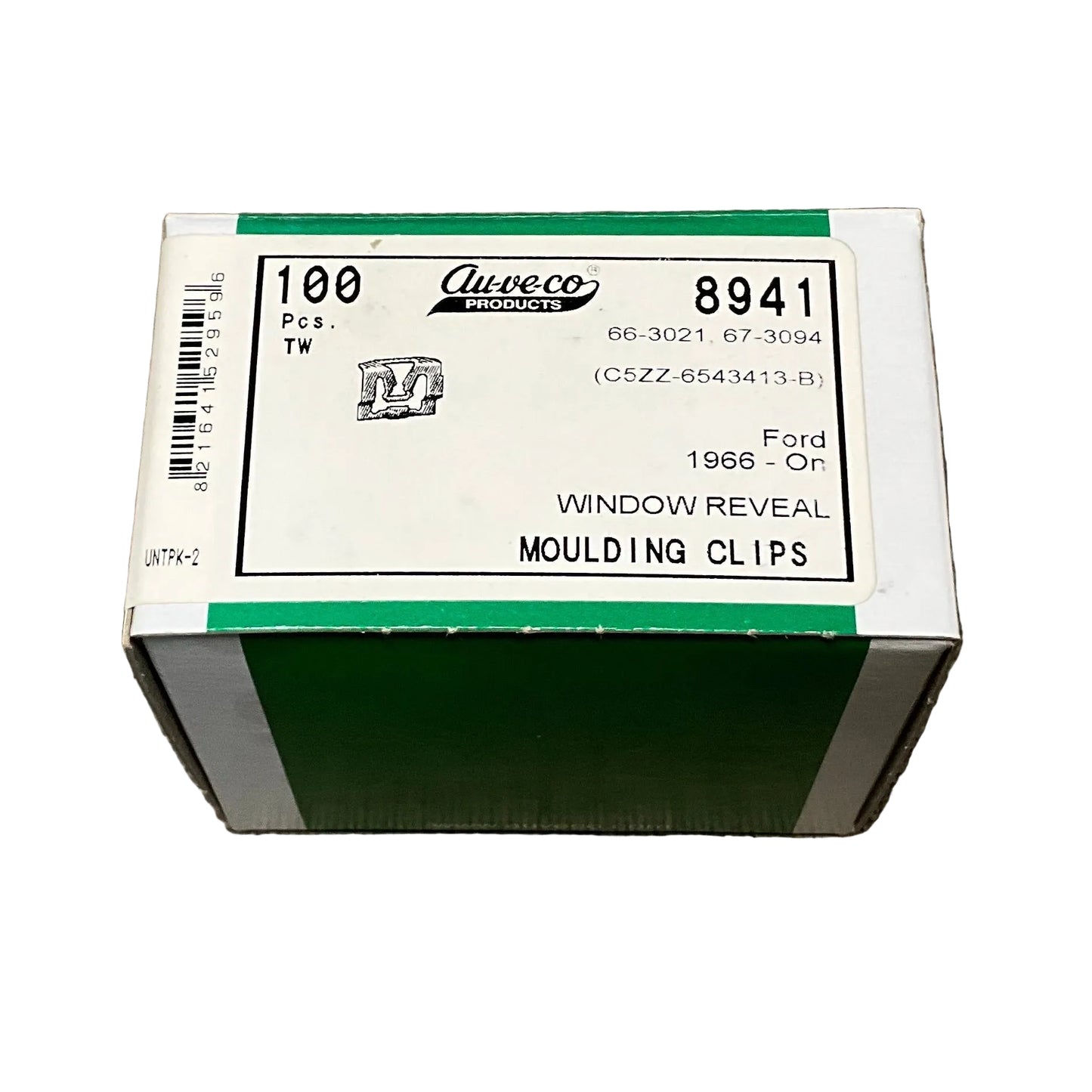 Auveco 8941 Window Reveal Moulding Clips Ford 1966-ON QTY 100