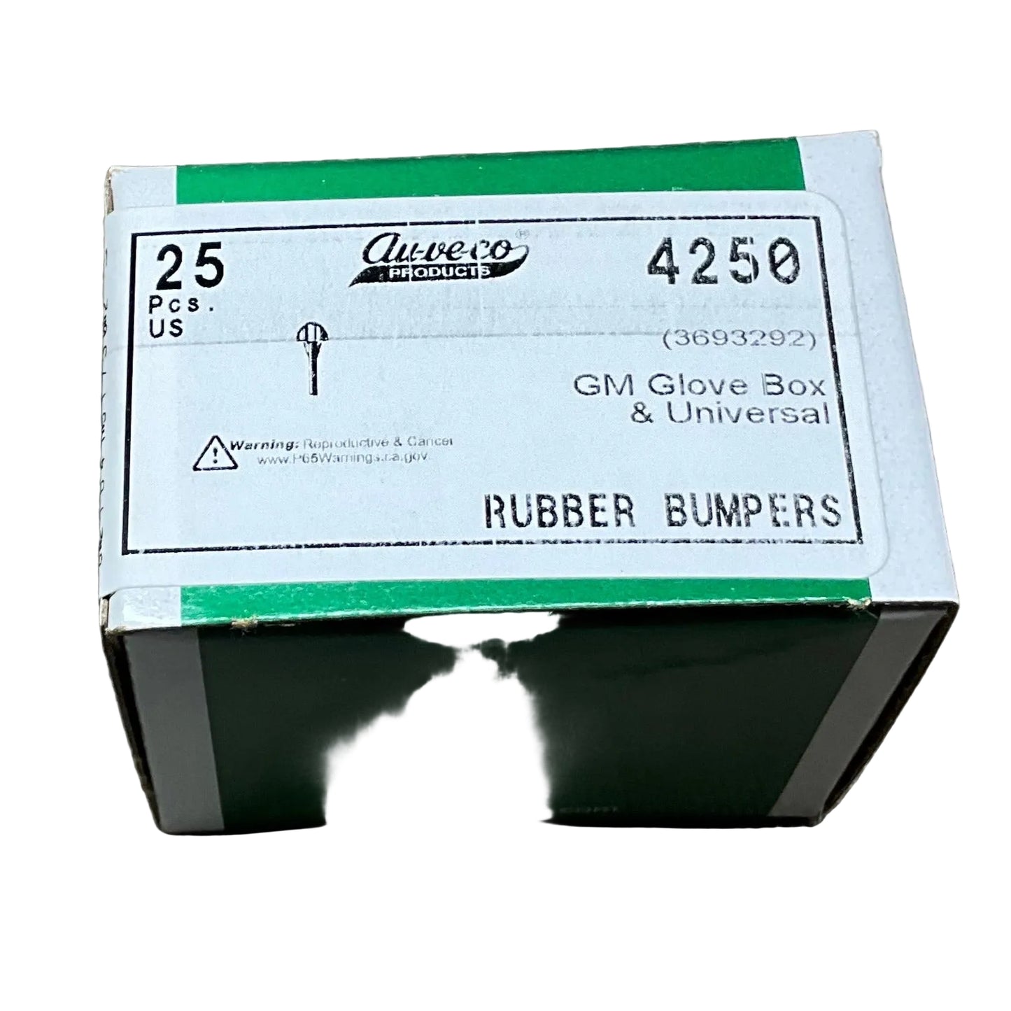 Auveco 4250 Glove Box Door Rubber Bumpers For GMM 3693292 - Box of 25