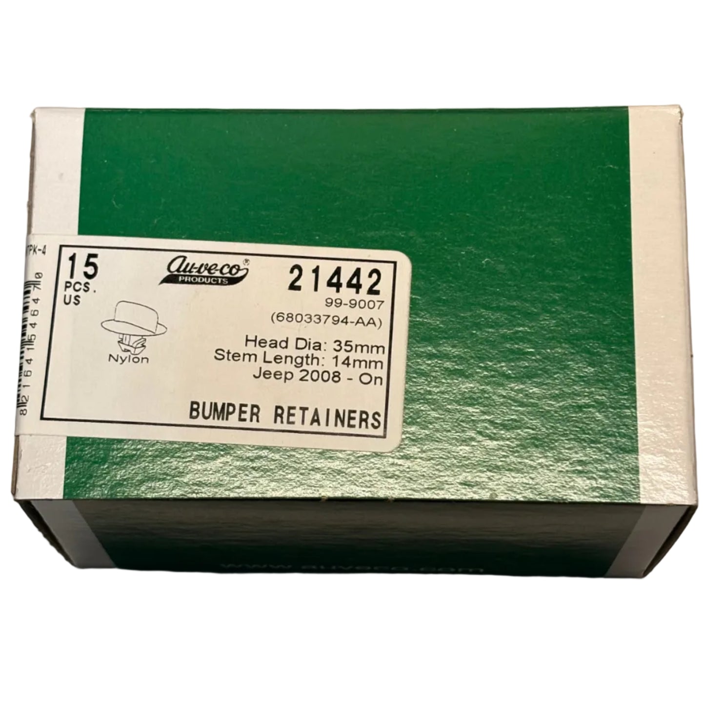 Auveco 21442 Bumper Retainers, Jeep 2008-On 15 pcs.