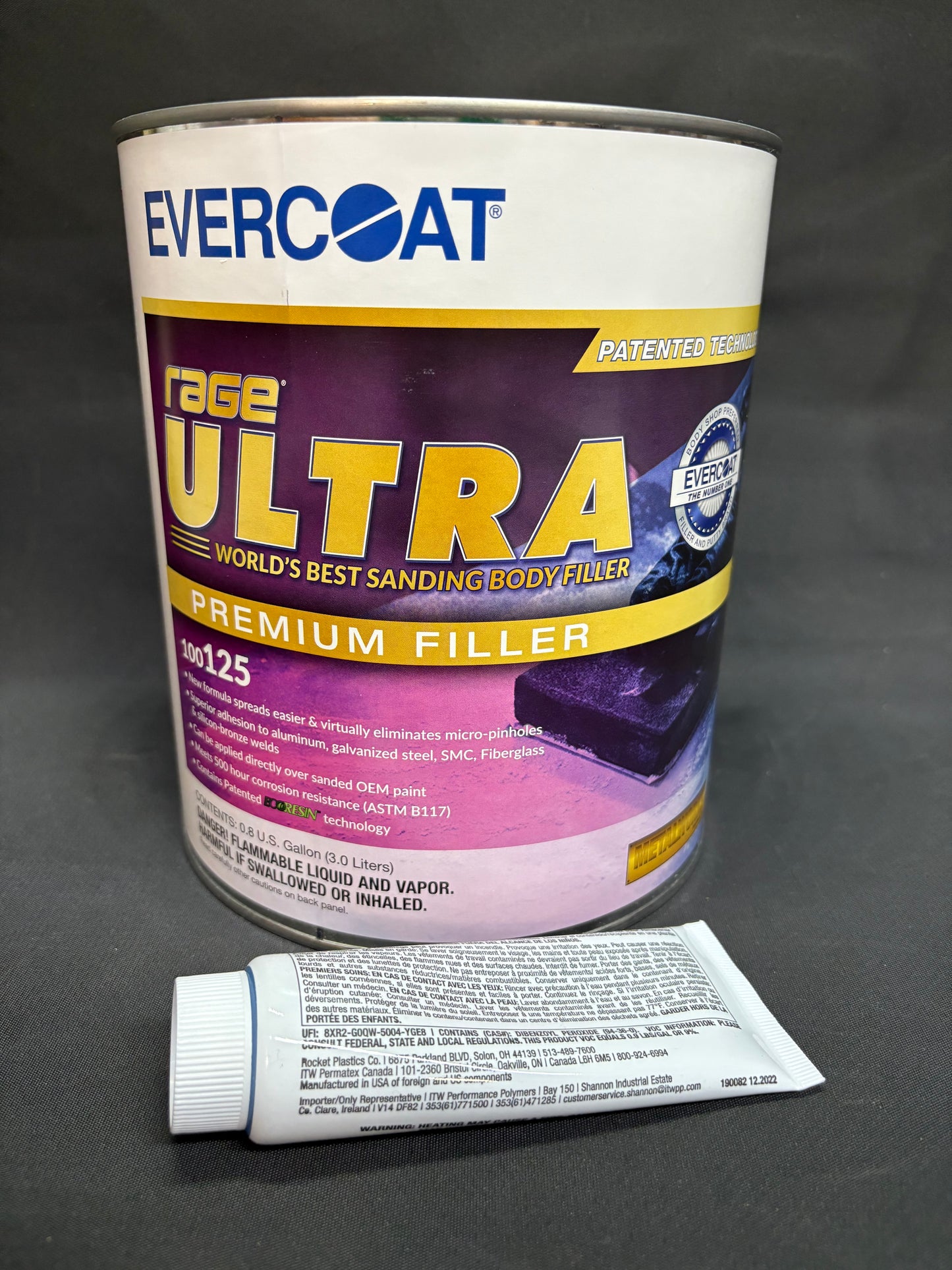 Evercoat Rage Ultra Body Filler (128 Fl. oz) WITH HARDENER (100125)