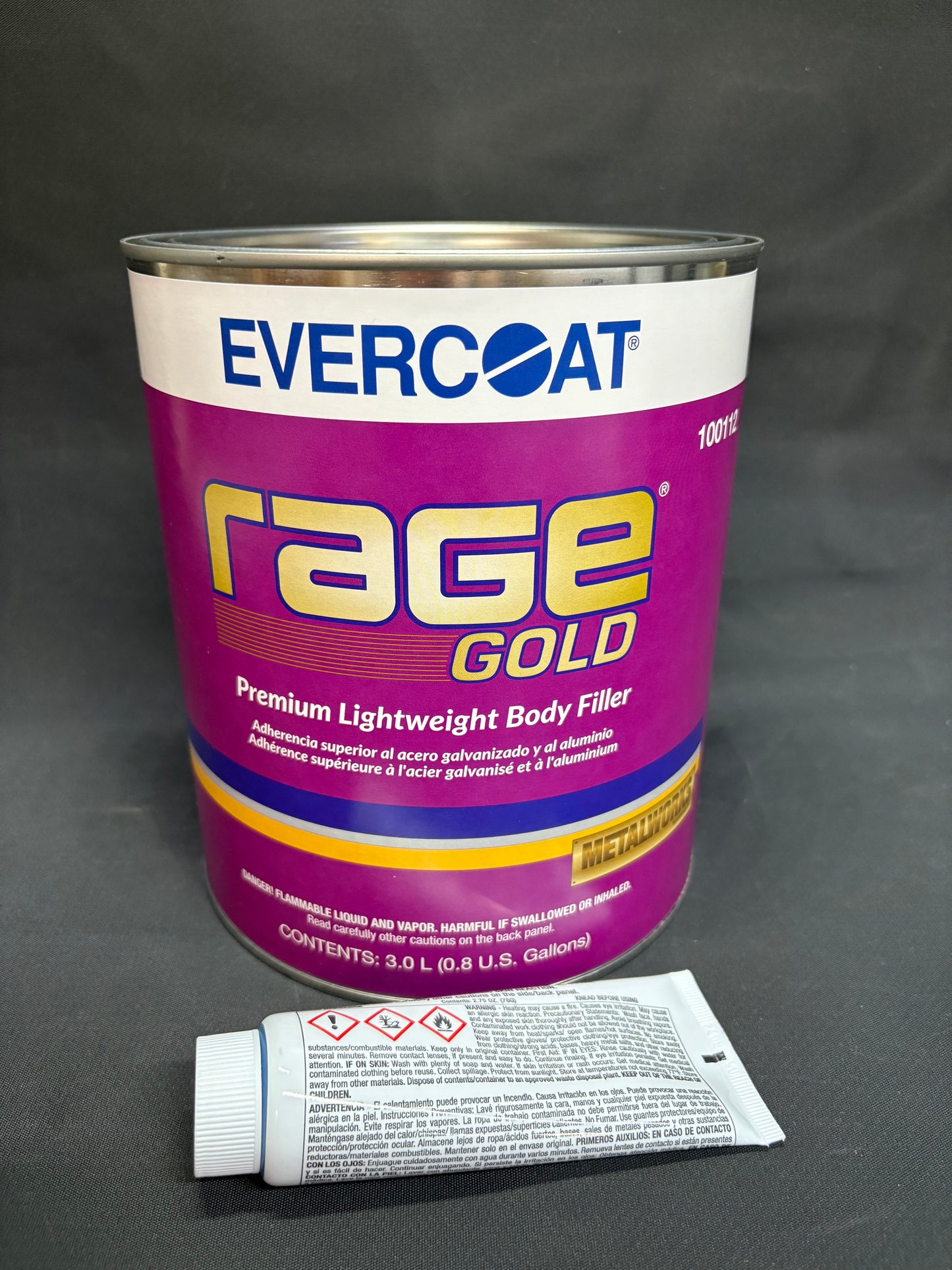Evercoat Rage Gold Premium Lightweight Body Filler (100112) WITH HARDENER (128 Fl. oz)