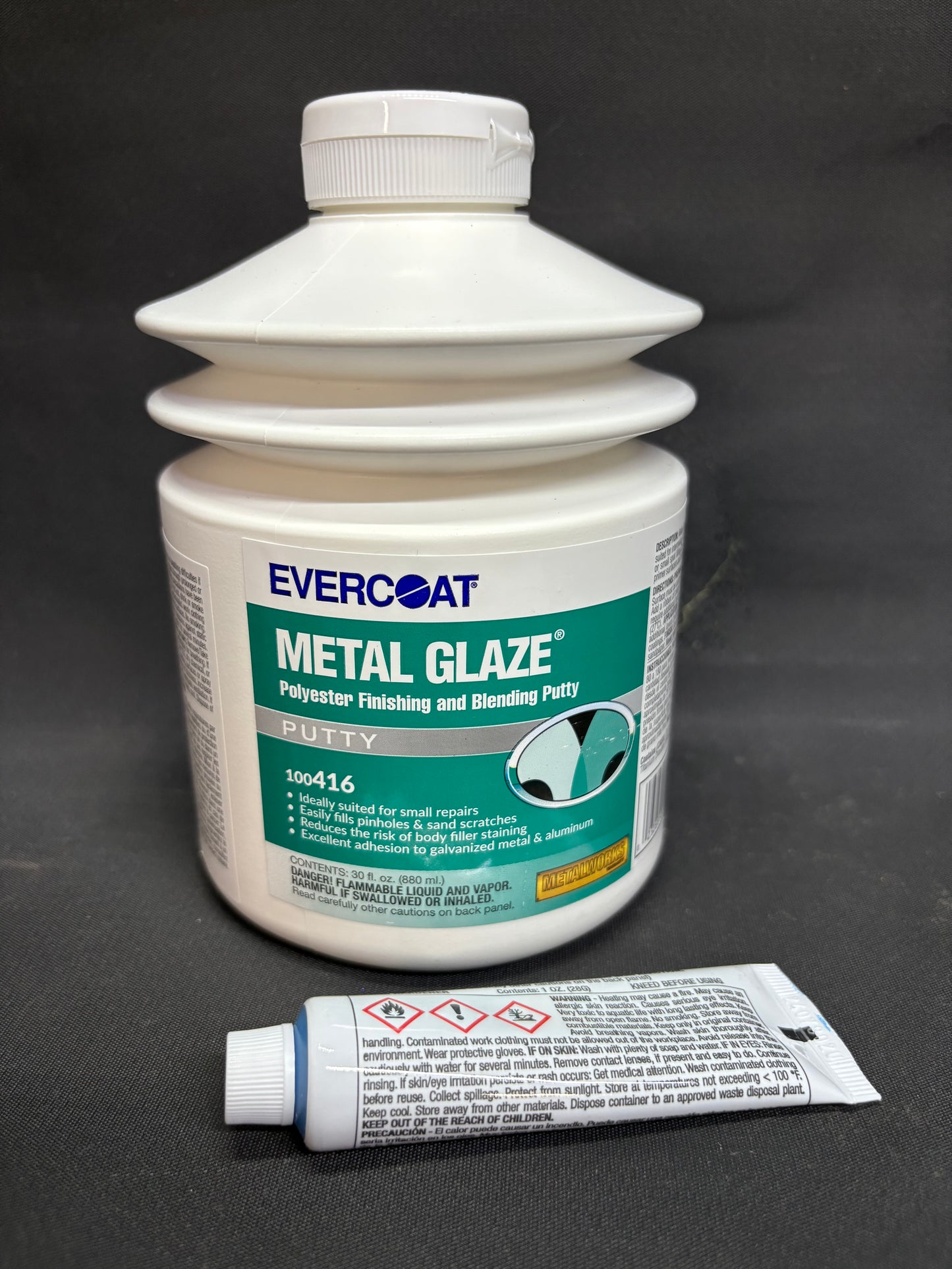 Evercoat Metal Glaze Polyester Finishing and Blending Putty (30 fl. oz) with Hardener (100416)