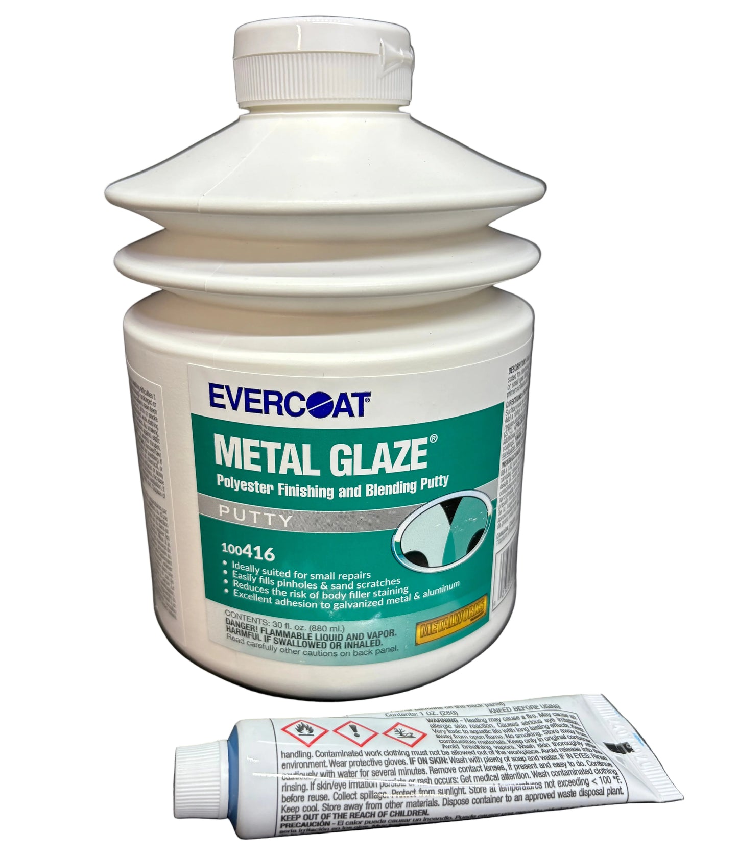 Evercoat Metal Glaze Polyester Finishing and Blending Putty (30 fl. oz) with Hardener (100416)