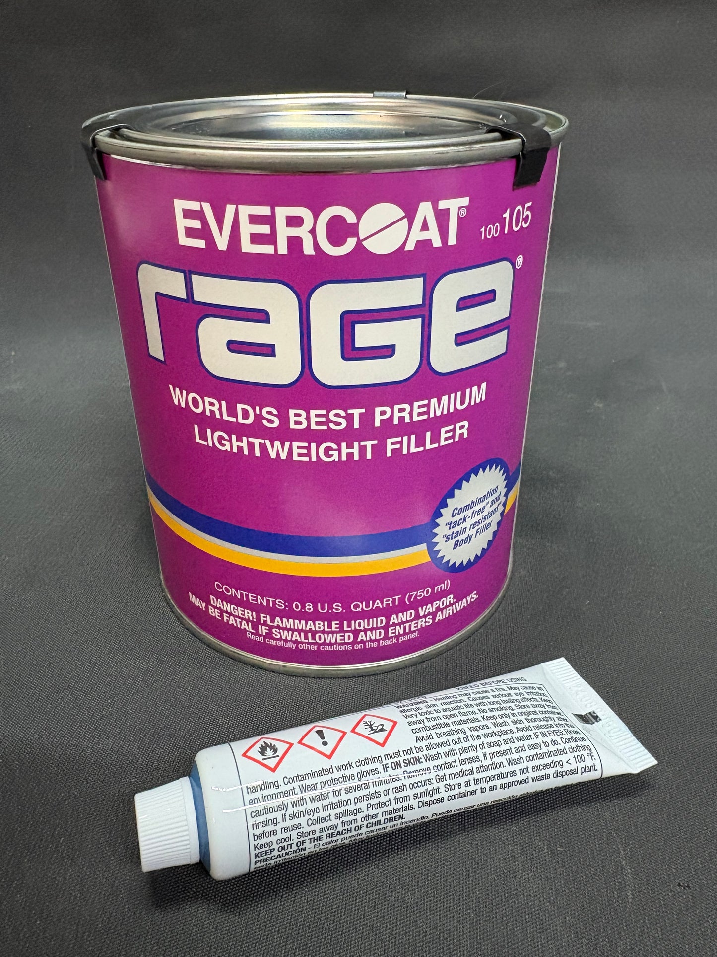Evercoat 105 Rage Premium Lightweight Body Filler - 0.8 US Quart (750 ml) WITH HARDENER
