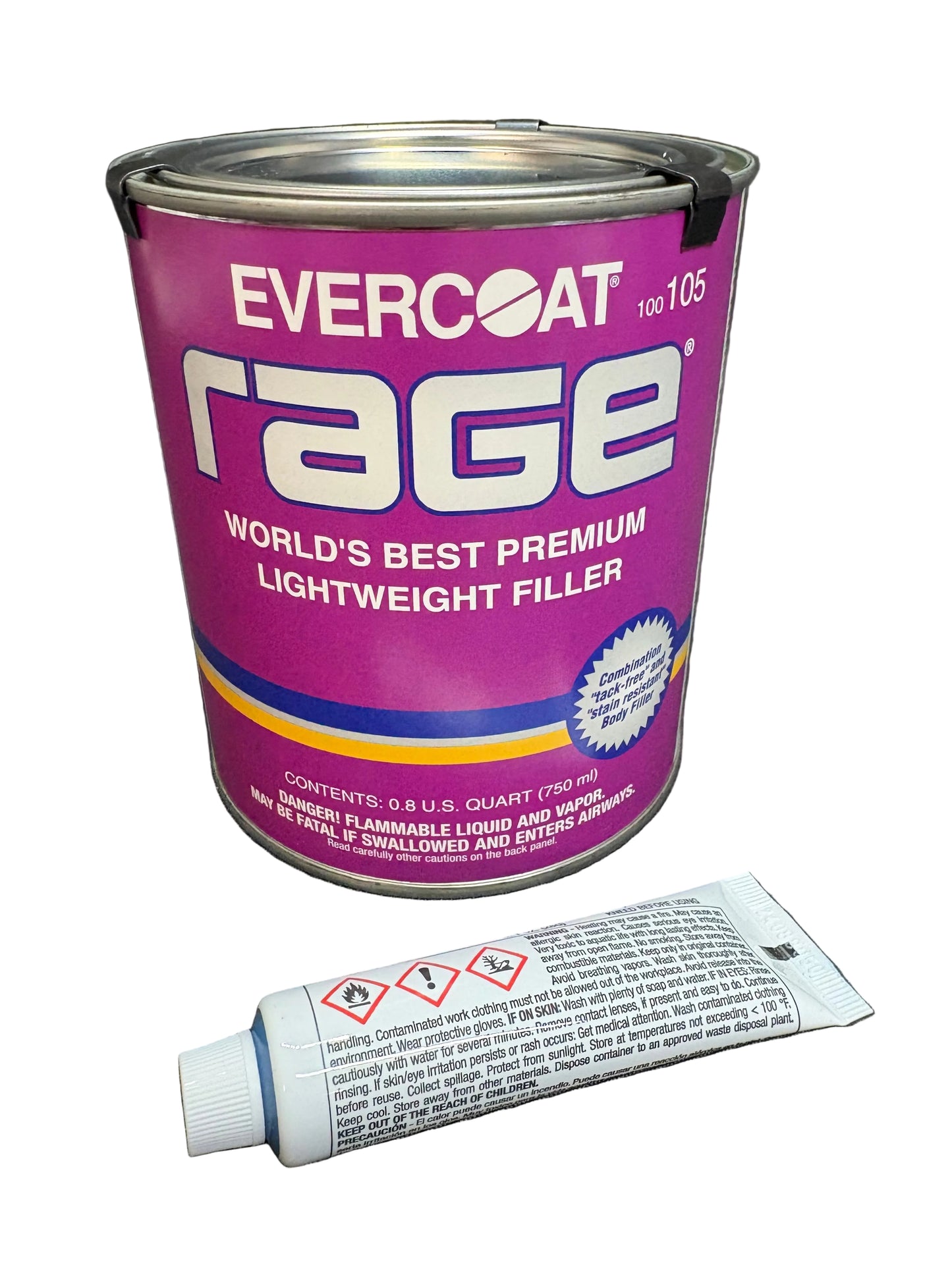 Evercoat 105 Rage Premium Lightweight Body Filler - 0.8 US Quart (750 ml) WITH HARDENER
