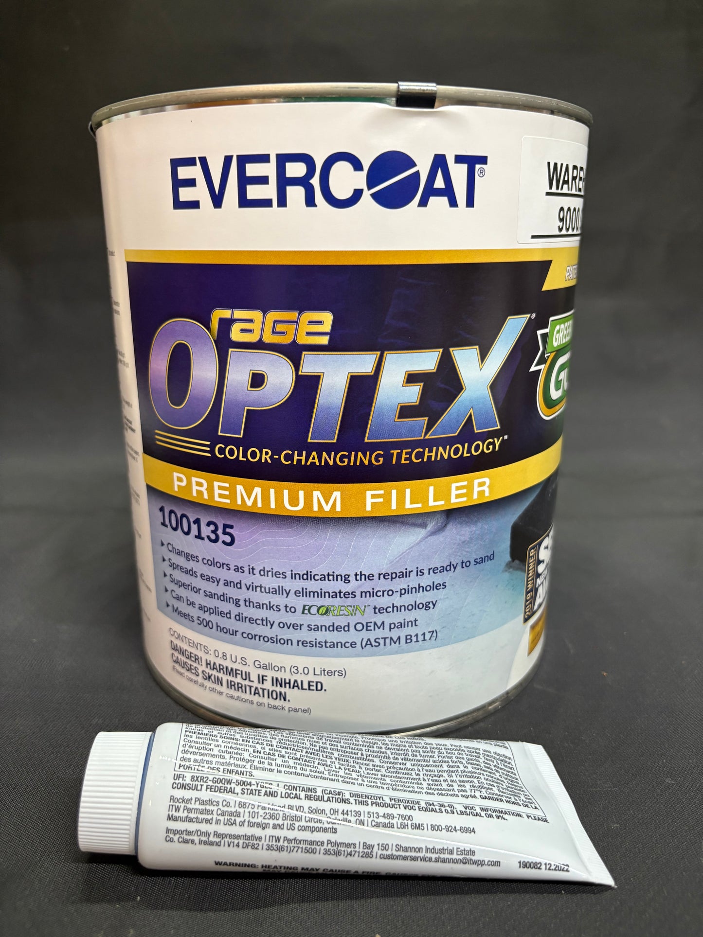 Evercoat Rage Optex Premium Filler (128 Fl. oz) WITH HARDENER (100135)