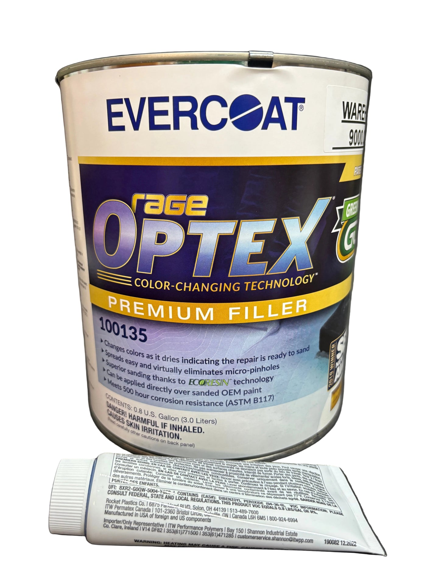 Evercoat Rage Optex Premium Filler (128 Fl. oz) WITH HARDENER (100135)