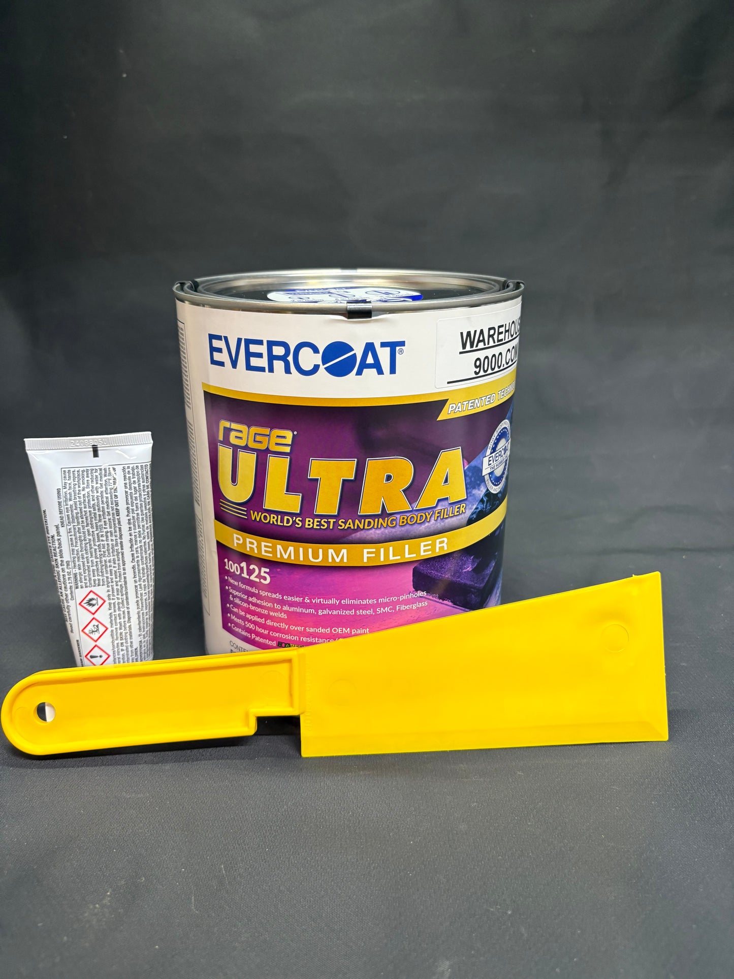 Evercoat Rage Ultra Body Filler (128 Fl. oz) WITH HARDENER (100125) and FREE GOOP SCOOP