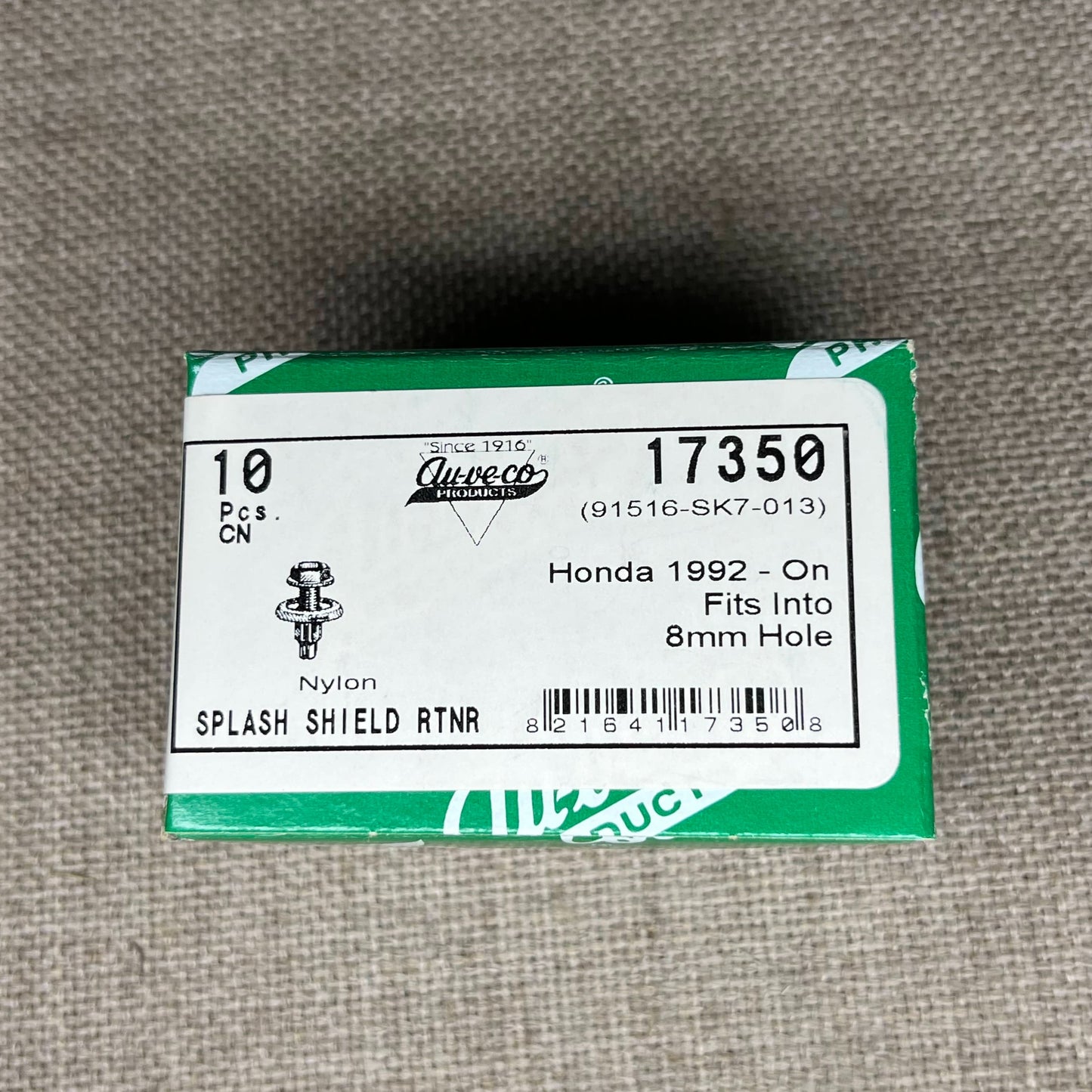 10 Auveco 17350 Splash Shield Retainer 91516-SK7-013 For Honda Civic Accord