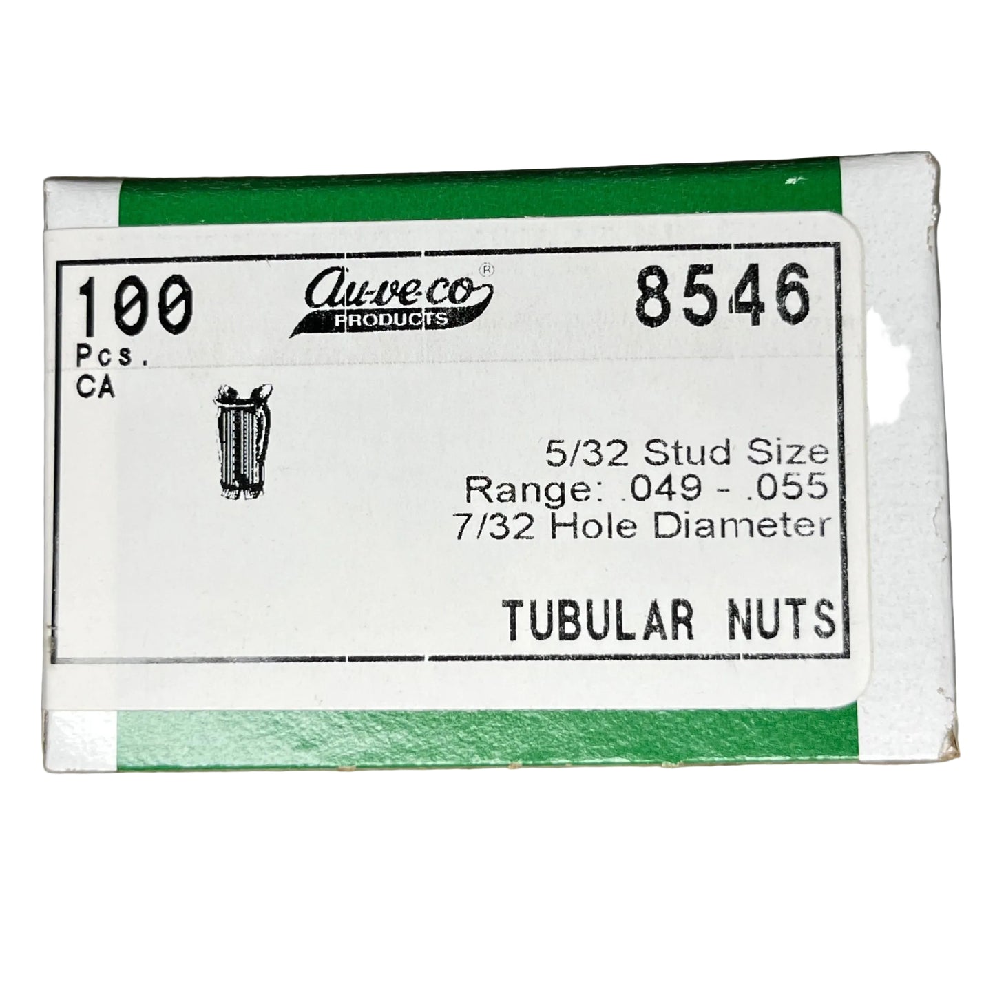 100 Auveco 8546 Tubular Nut (Barrel Clips)