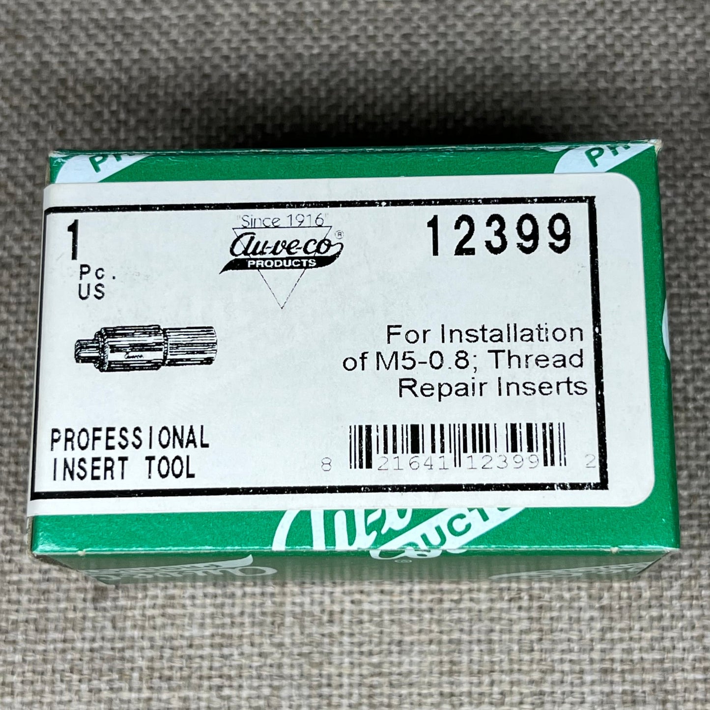 1-Auveco 12399 Thread Repair Insert Tool for M5-0.8 Thread Repair Inserts