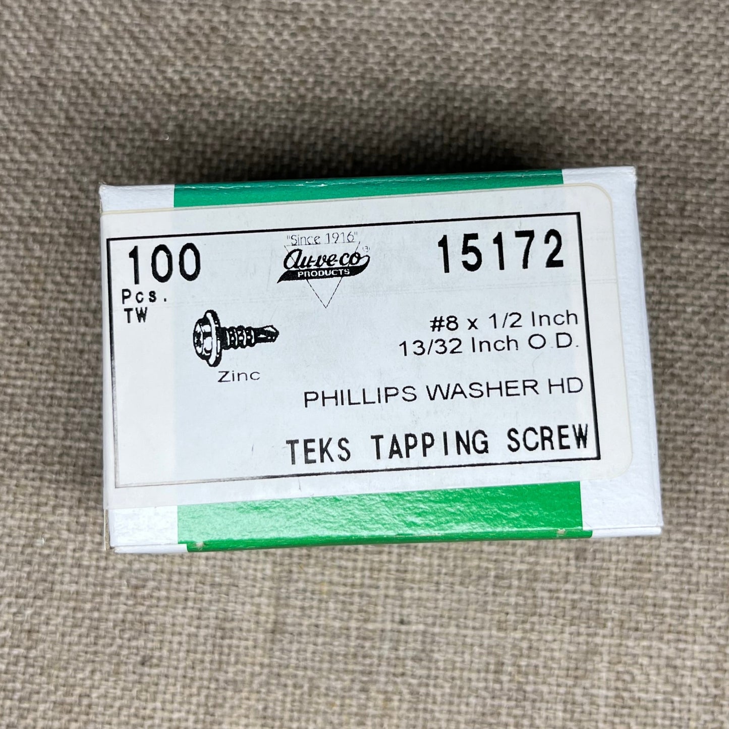 100 Phillips Washer Head Teks Tapping Screws Auveco 15172 Auto ATV General Use