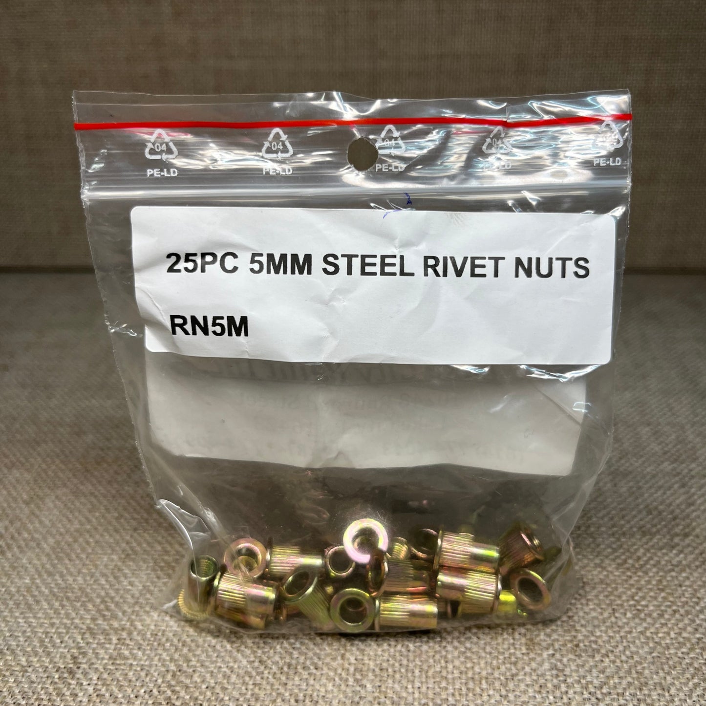 Astro Pneumatic Tool RN5M M5 5mm Steel Rivet Nuts (Nut Serts) (Nut Setter) 25pc
