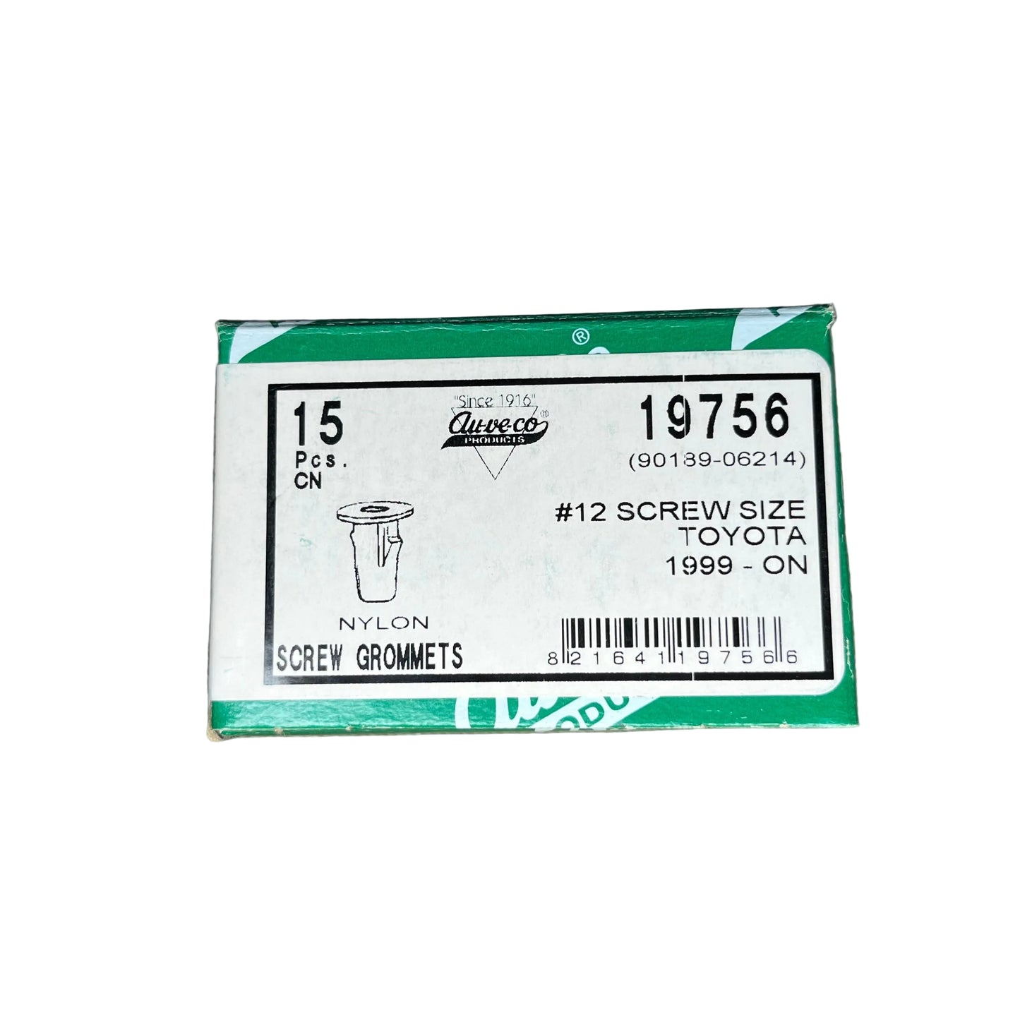 15 Auveco 19756 Fender Liner Screw Grommet 16mm Head Diameter