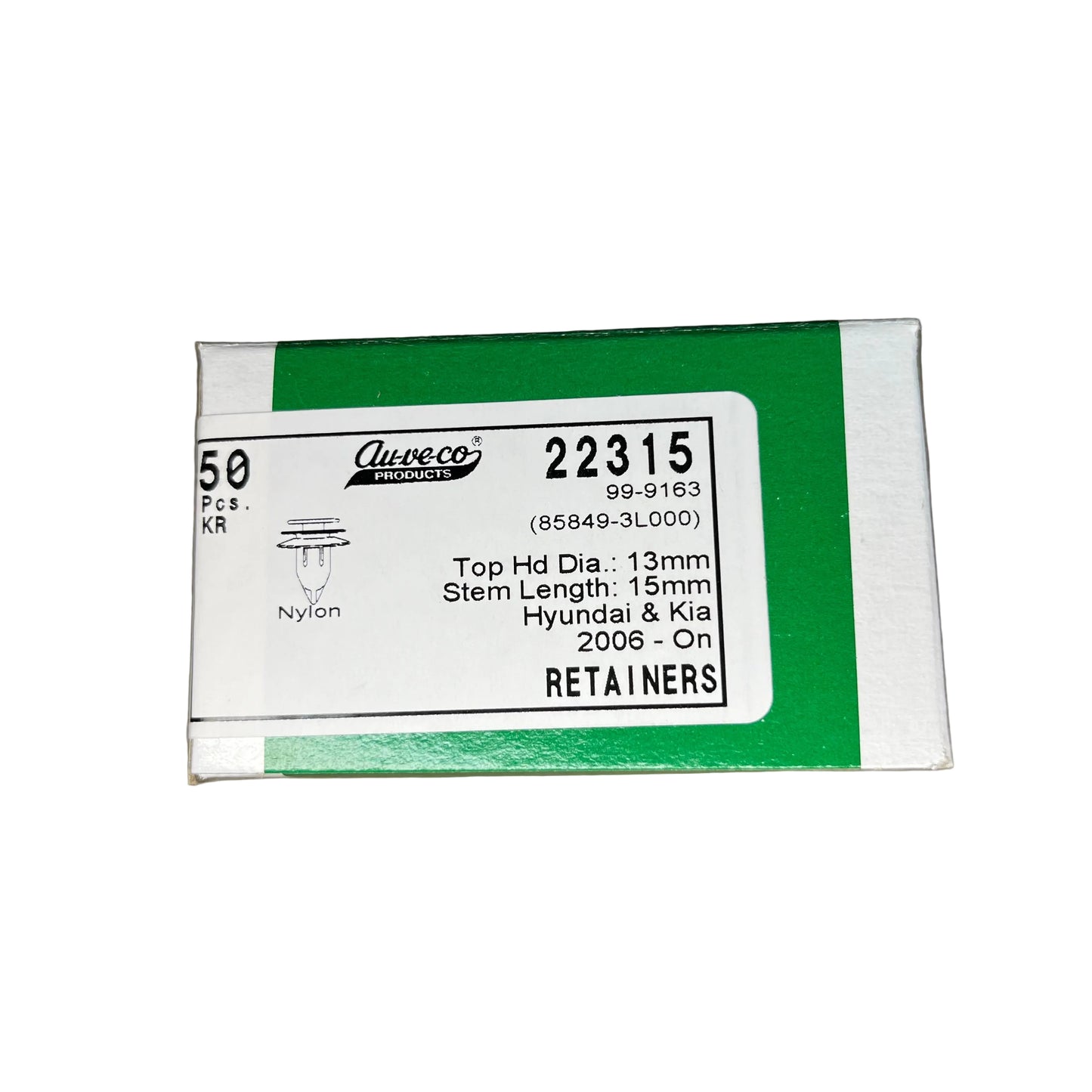 50 Interior Molding Retainers For Korean Imports Auveco 22315 From 2006 - On